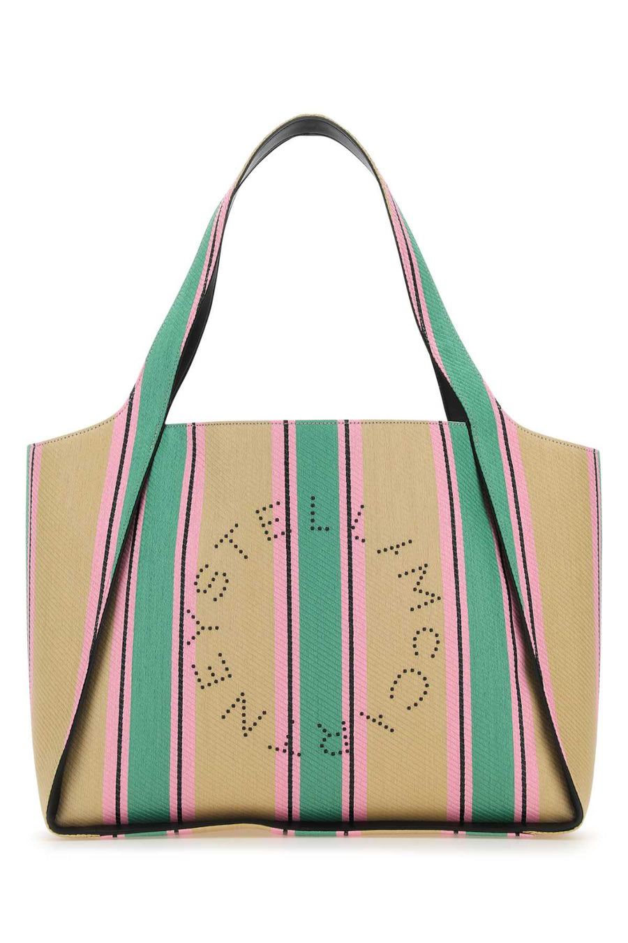 Stella Mccartney Embroidered Raffia Tote Bag — Multicolor