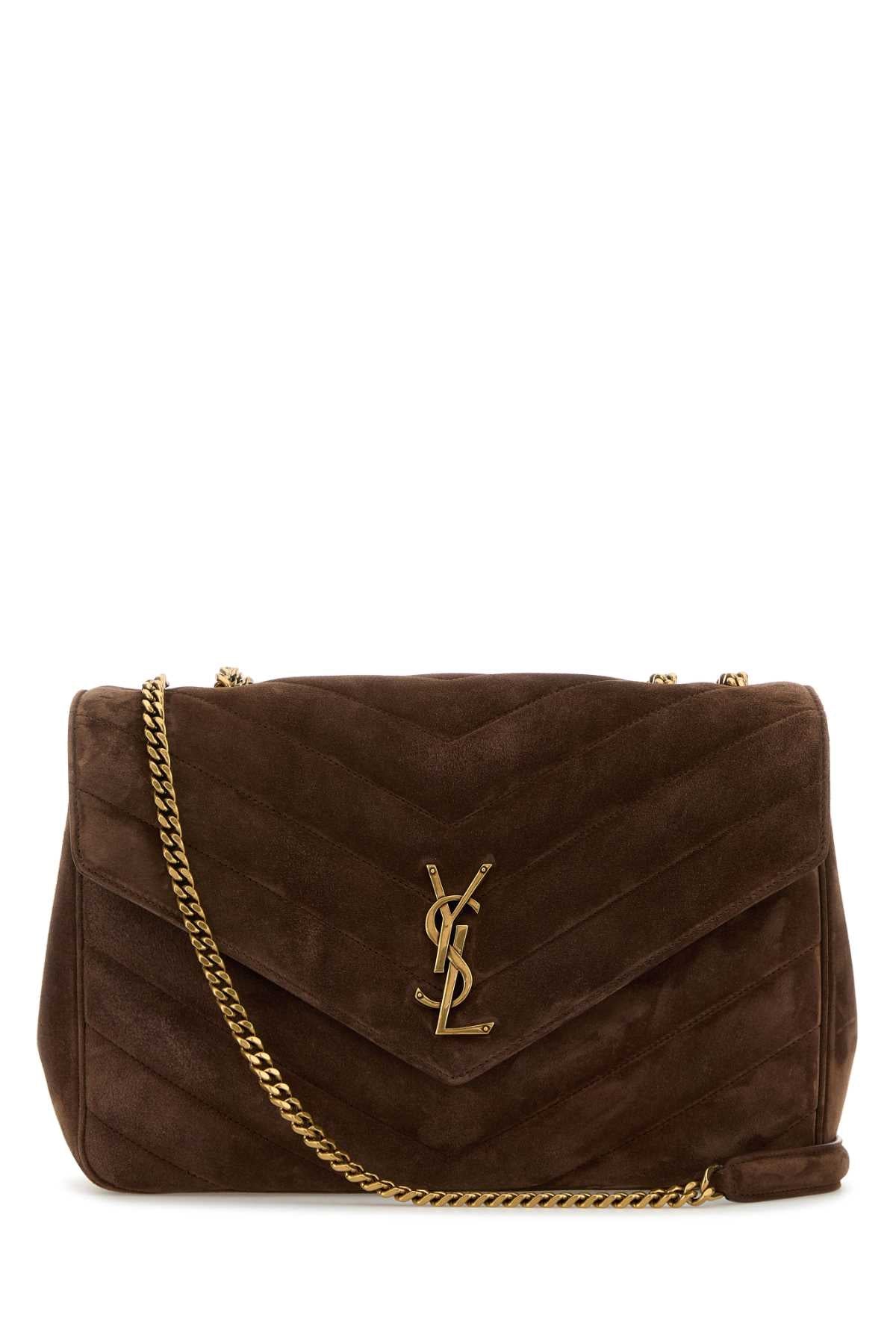 Saint Laurent Loulou Shoulder Bag — Brown