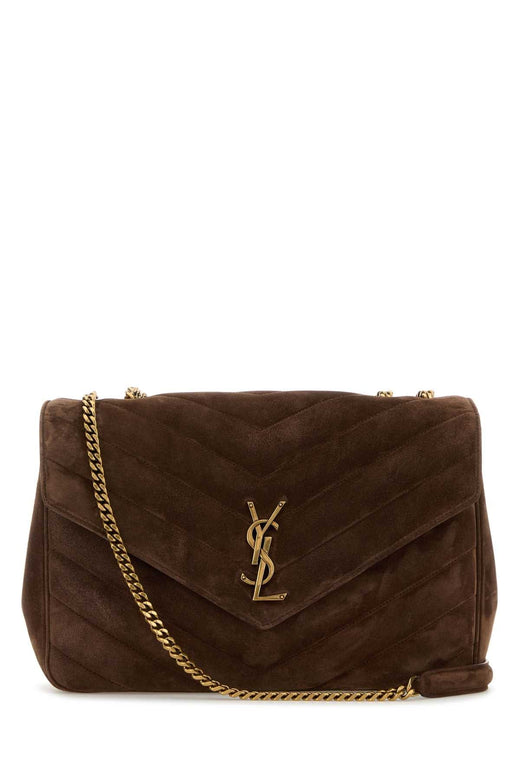 Saint Laurent Loulou Shoulder Bag — Brown