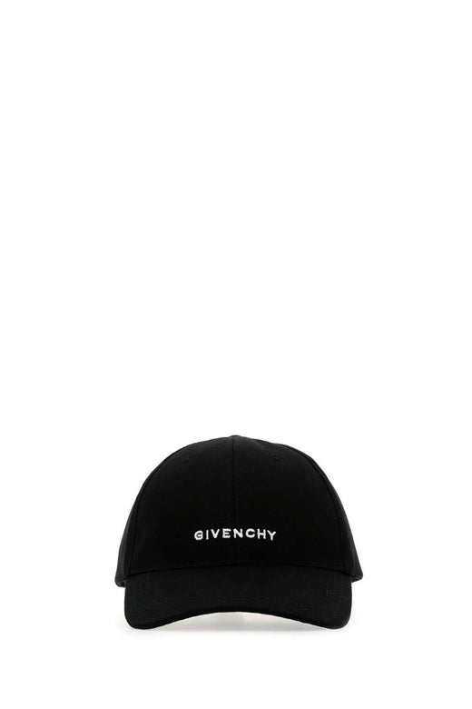 Givenchy Hat Logo-Embroidered Cotton Baseball Cap — Black 90 % 10 Acrylic Caps
