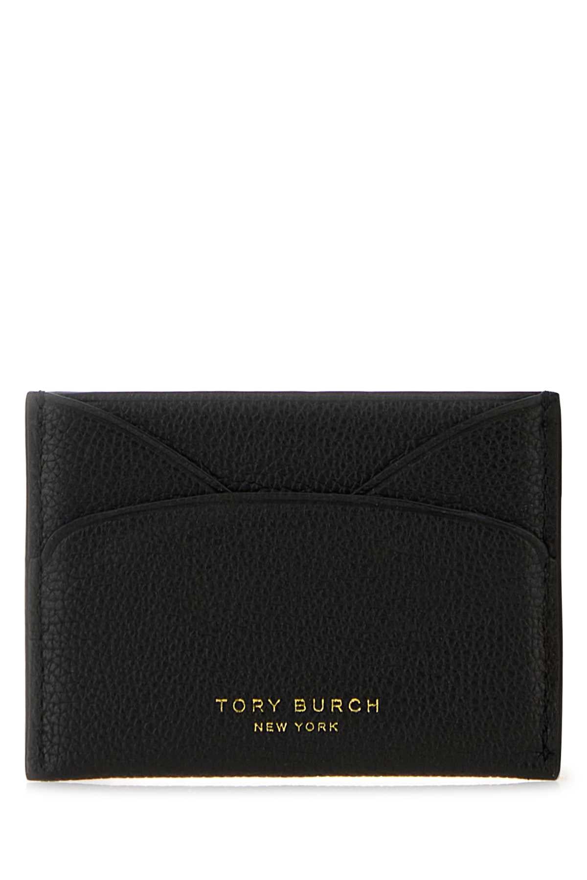 Tory Burch Flat Card Case — Black Exterior: Leather Wallet