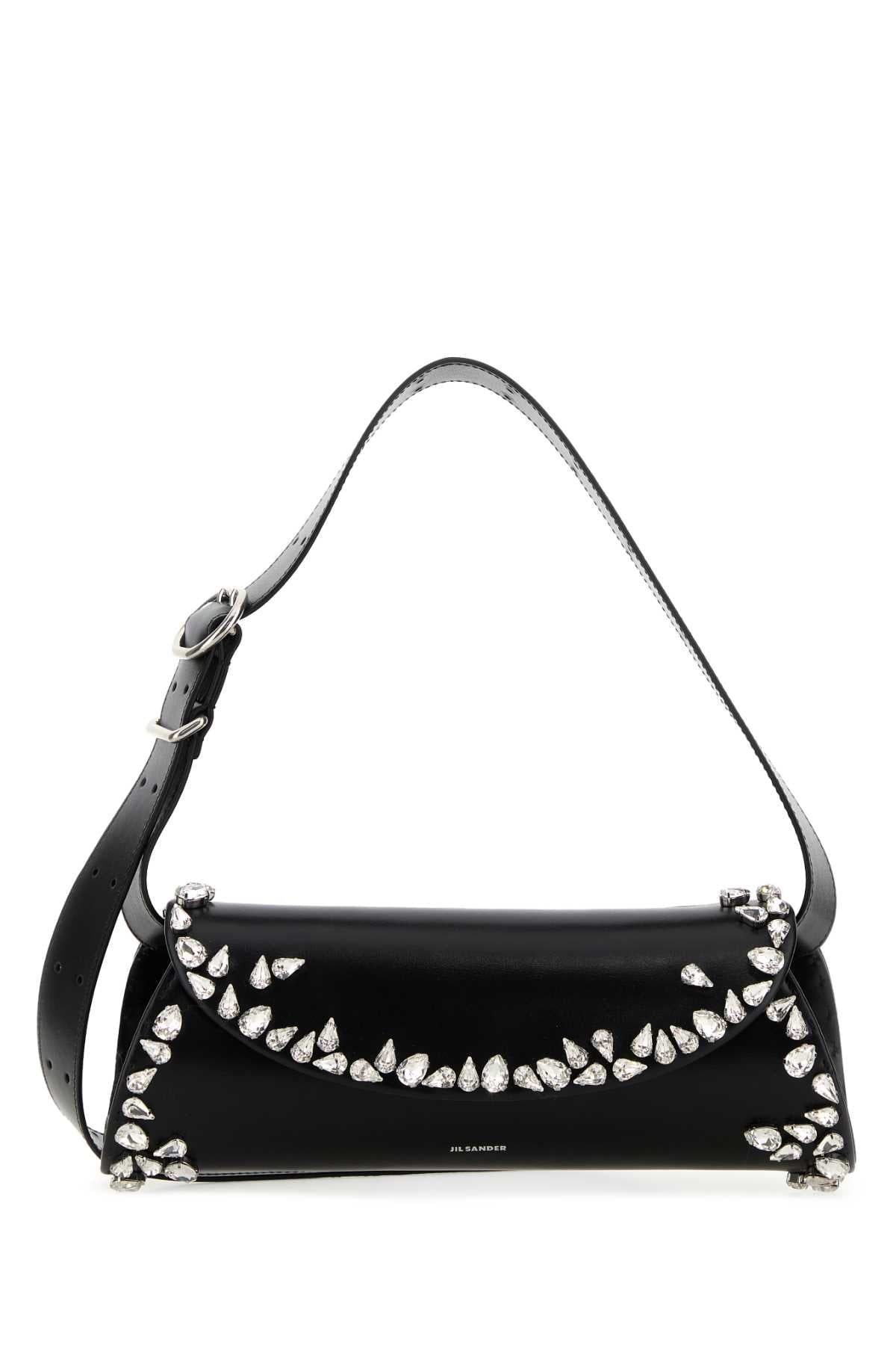 Jil Sander Cannolo Shoulder Bag — Black