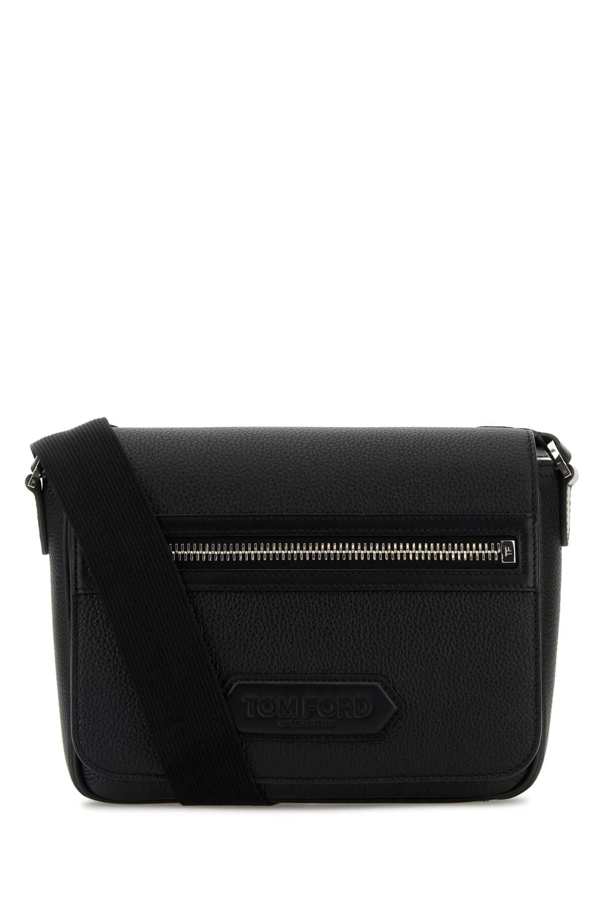 Tom Ford Grain Crossbody Bag — Black