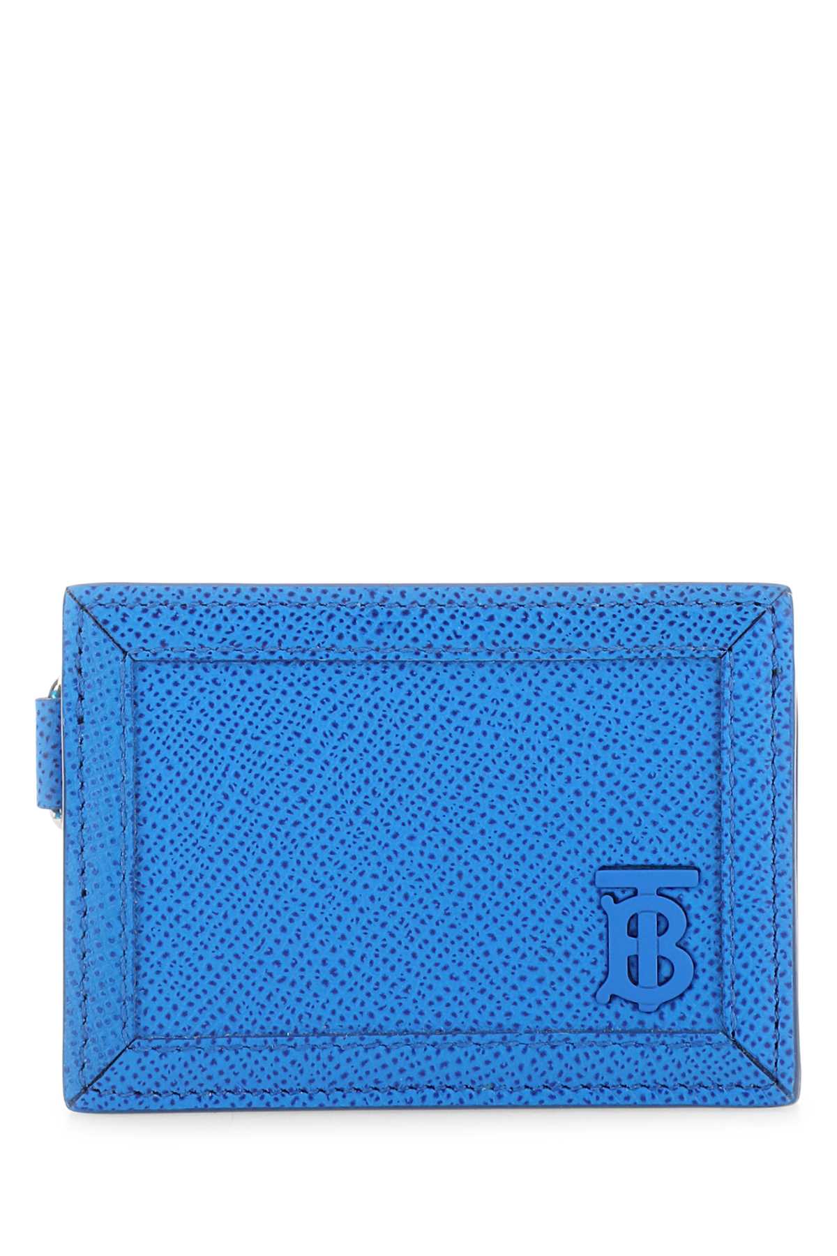 Burberry Textured Leather Card Case — Blue Exterior: Cases
