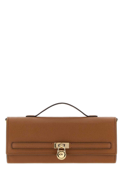 Michael By Kors Clutch Top Handle Bag — Brown