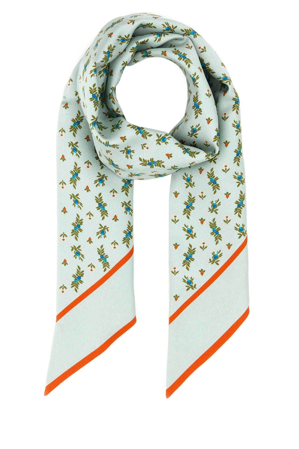 Prada Scarf — Green Exterior: Silk Scarfs
