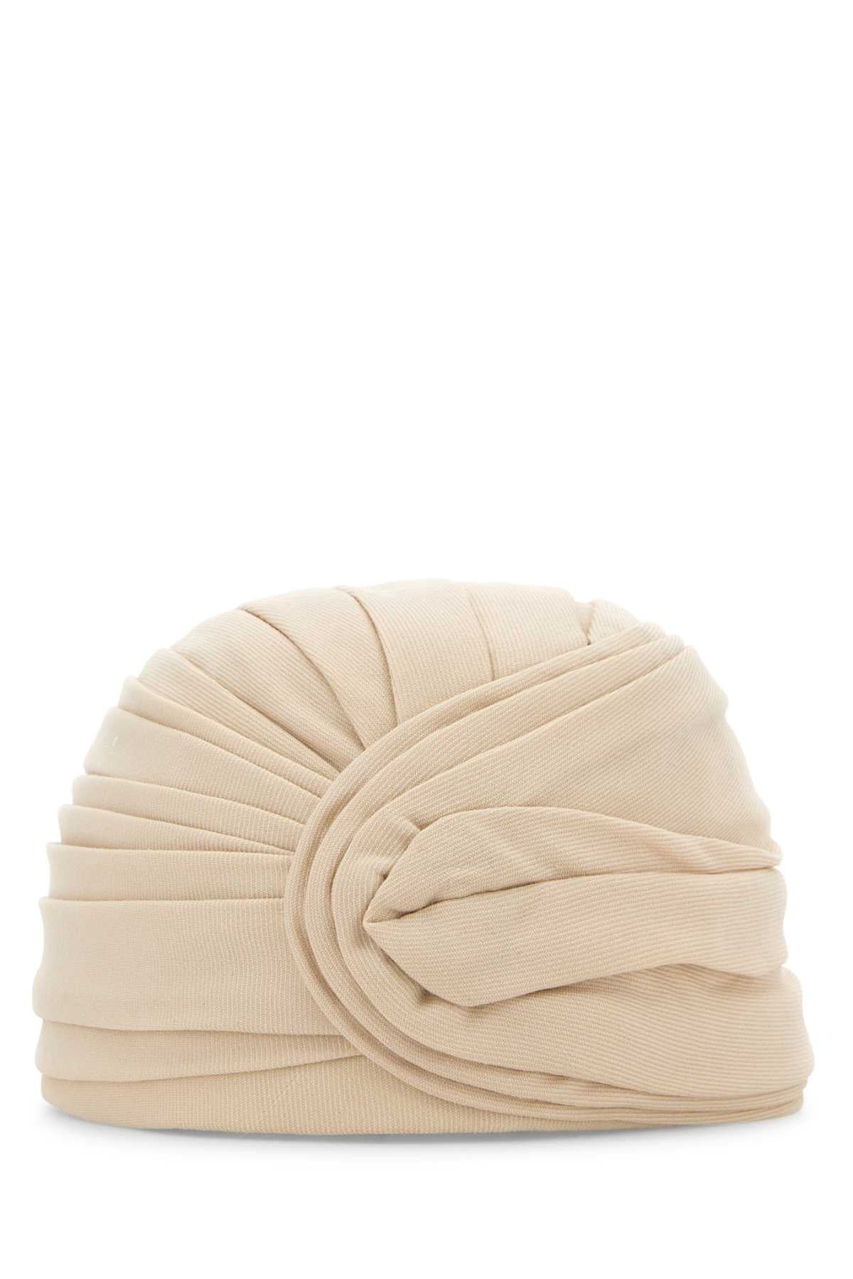 Valentino Garavani Turbante Wool Turban — Beige Winter Hats