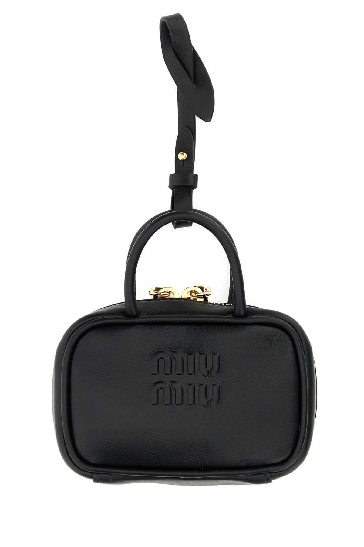 Miu Miu Beau Mini Bag — Black Vitello Wallet