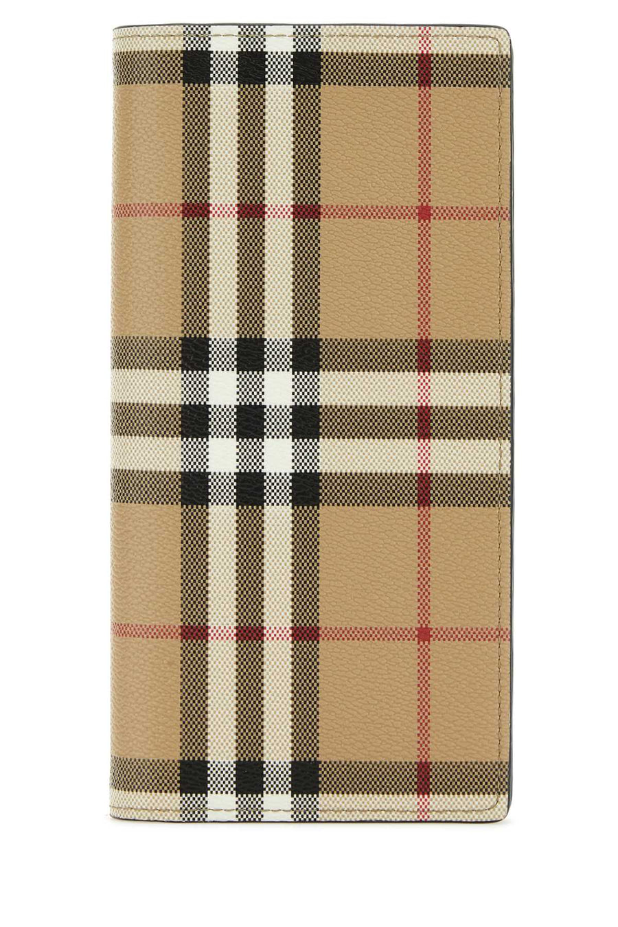 Burberry Printed Canvas Wallet — Beige Exterior: Polyurethane Cotton