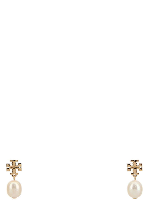 Tory Burch Cultured Pearl Drop Earrings — Gold Main Body : Brass
