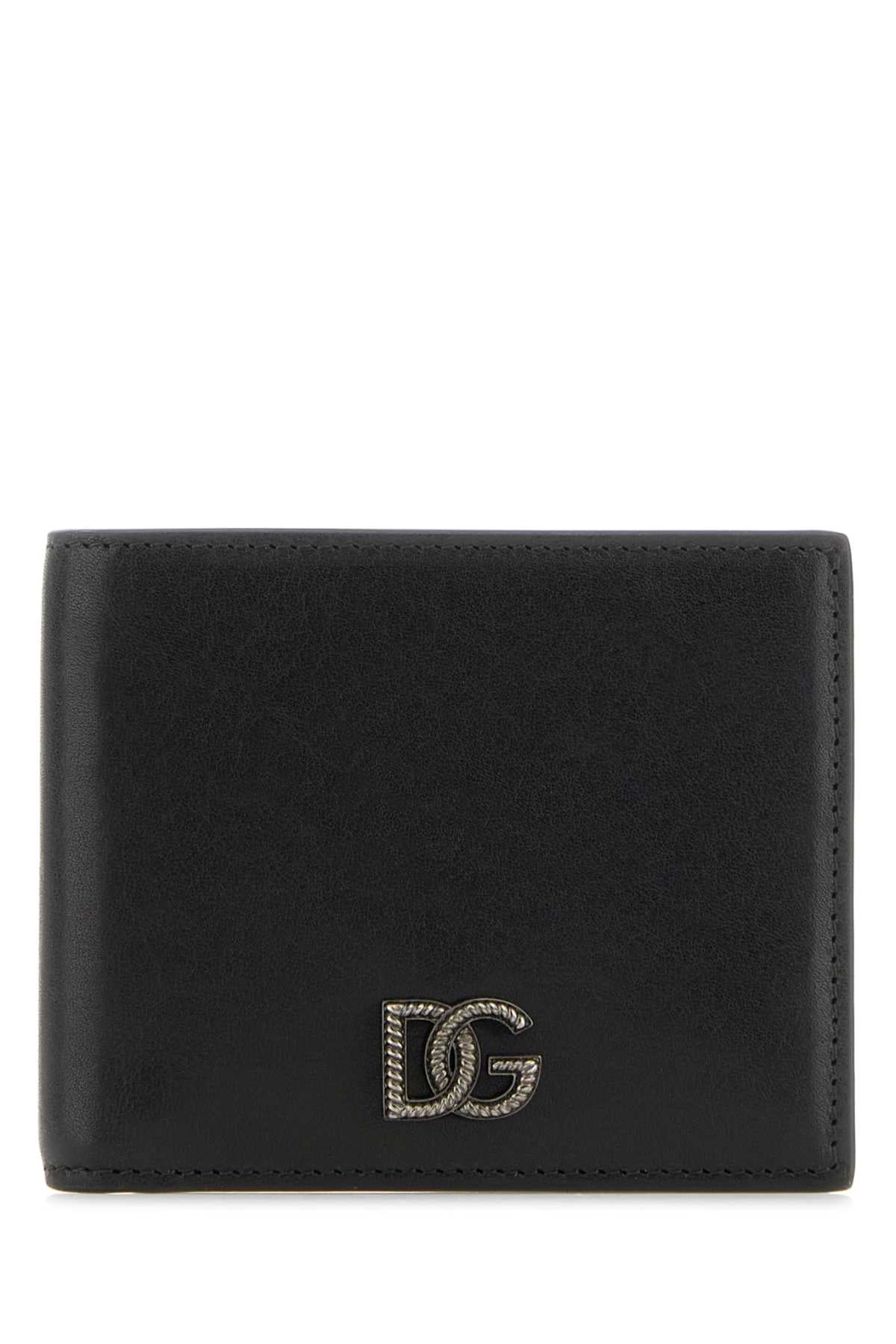 Dolce & Gabbana Vitello Leather Wallet — Black