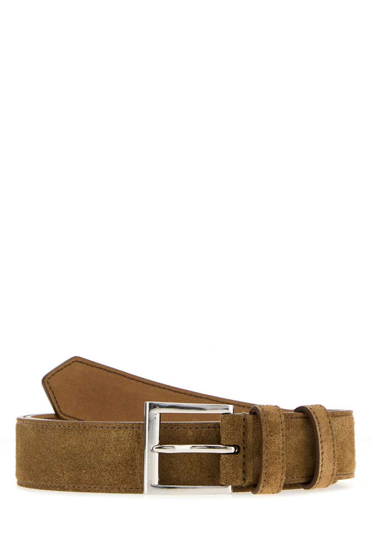 Prada Camoscio Belt — Beige Cotton