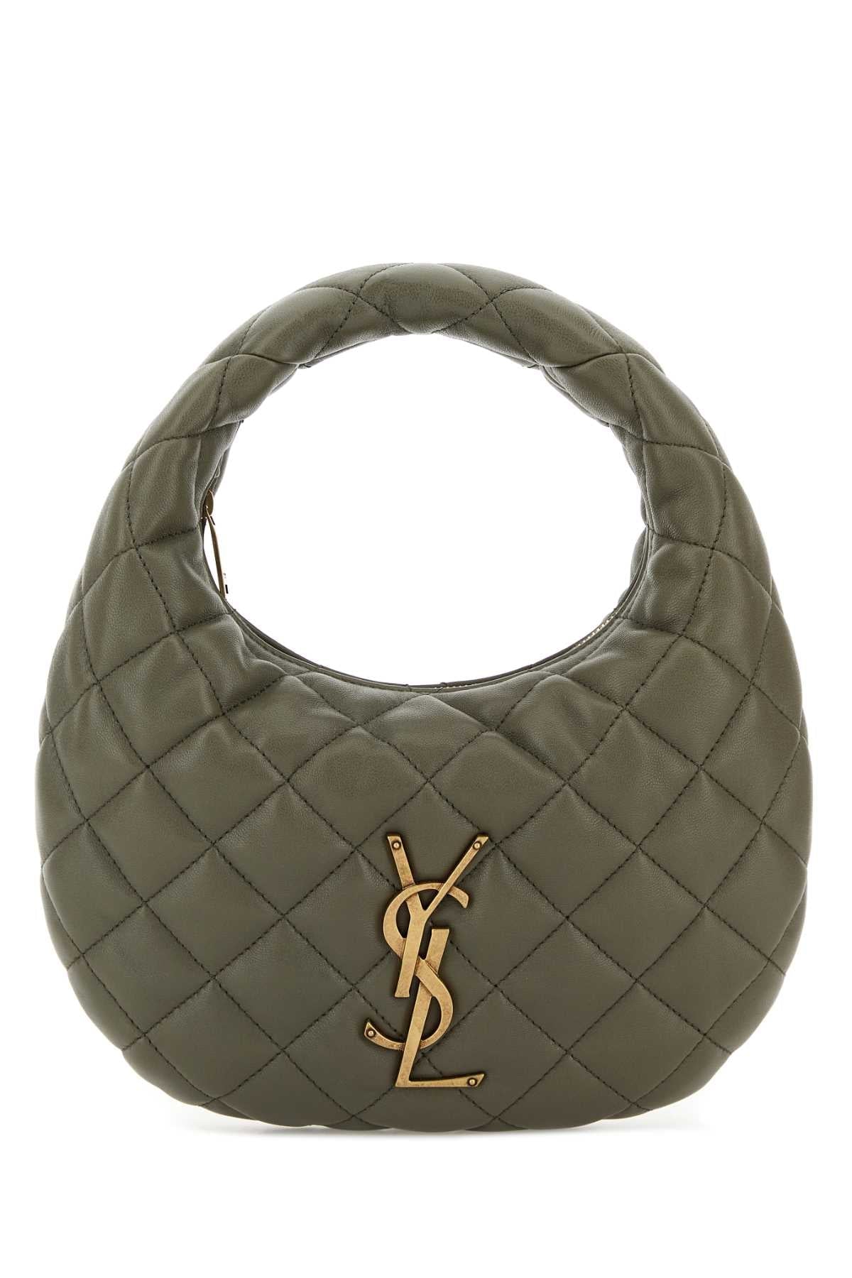 Saint Laurent Icare B Shoulder Bag — Green Leather