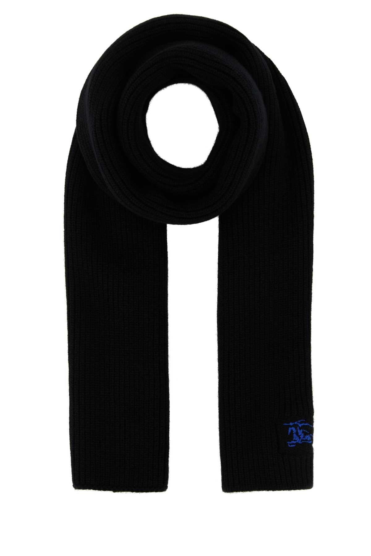 Burberry Cashmere Scarf — Black Exterior: Scarfs