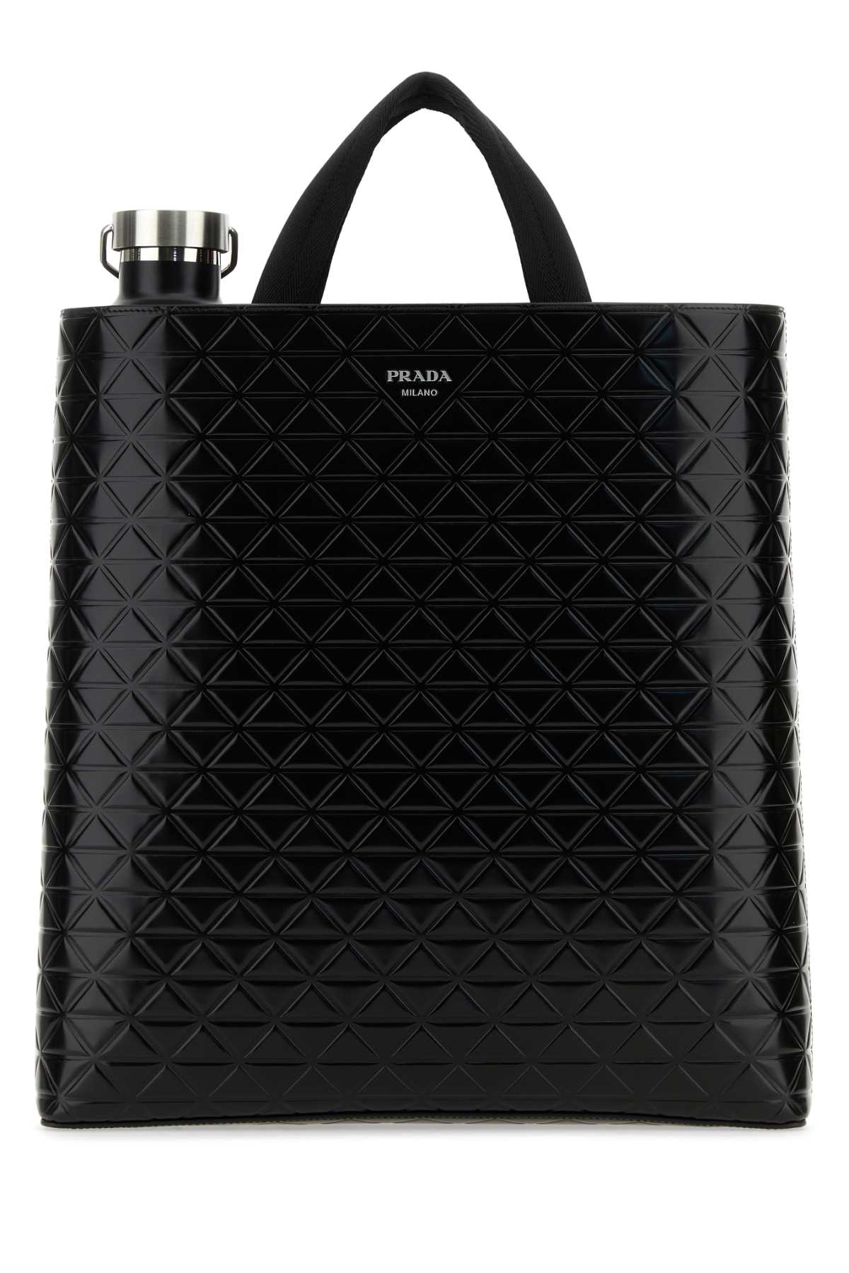 Prada Milano Tote Bag — Black Vitello