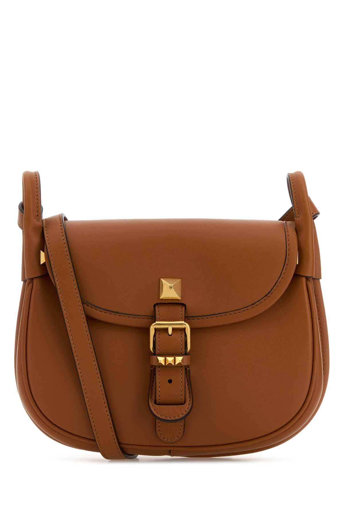 Valentino Garavani Flaneuse Crossbody Bag — Brown Calf Leather - Bos Taurus