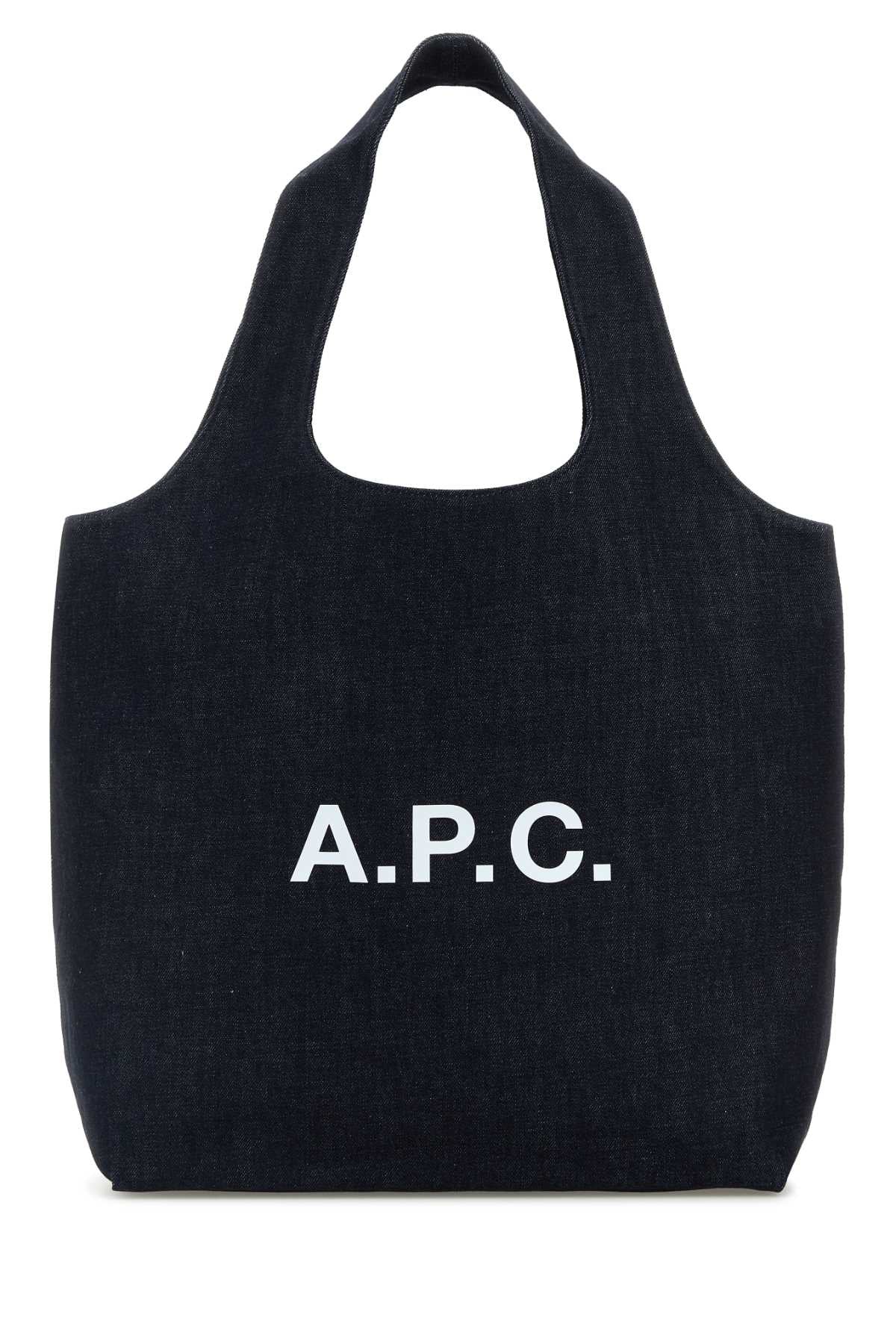 A.p.c. Logo-Print Cotton Shoulder Bag — Black Coton