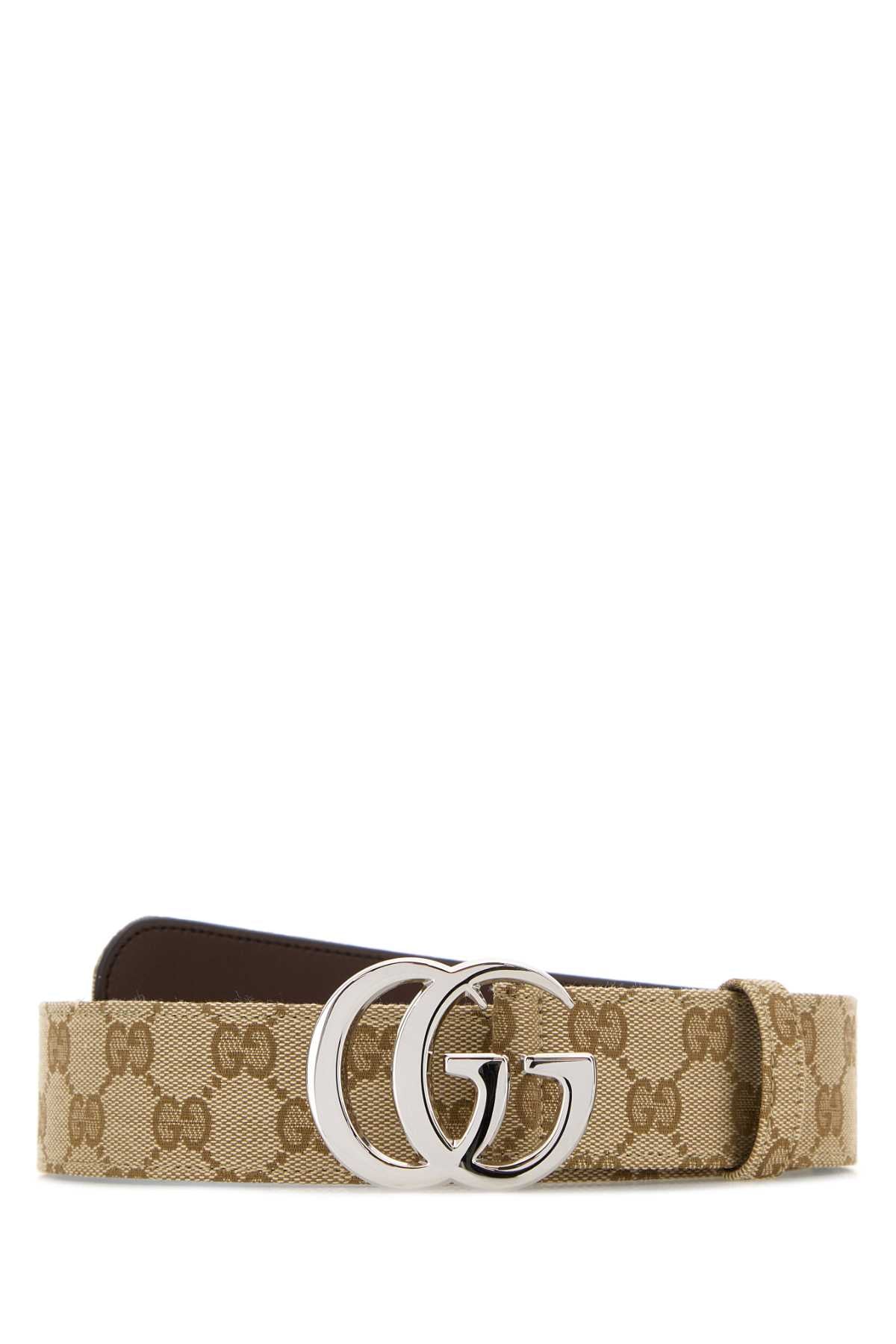 Gucci Gg Fabric Belt — Beige