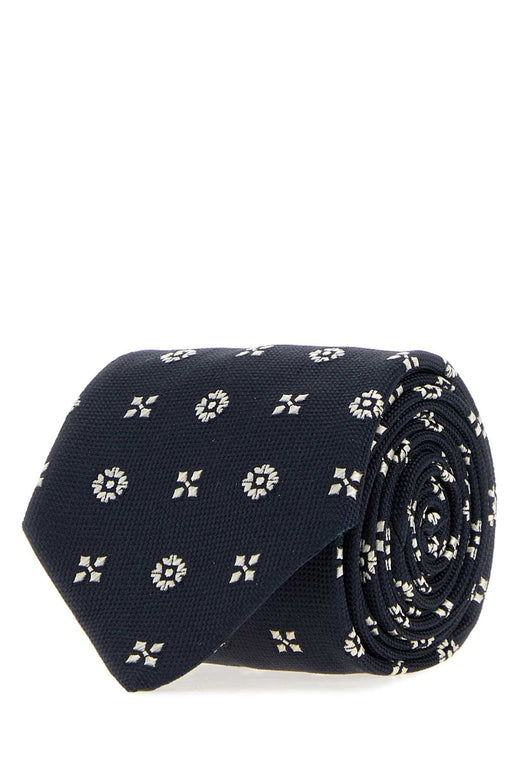 Saint Laurent Petits Necktie — Navy Exterior: Silk Lining: Neckties