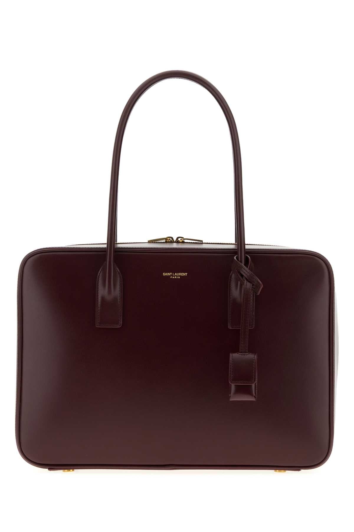 Saint Laurent Bauletto Shoulder Bag — Brown