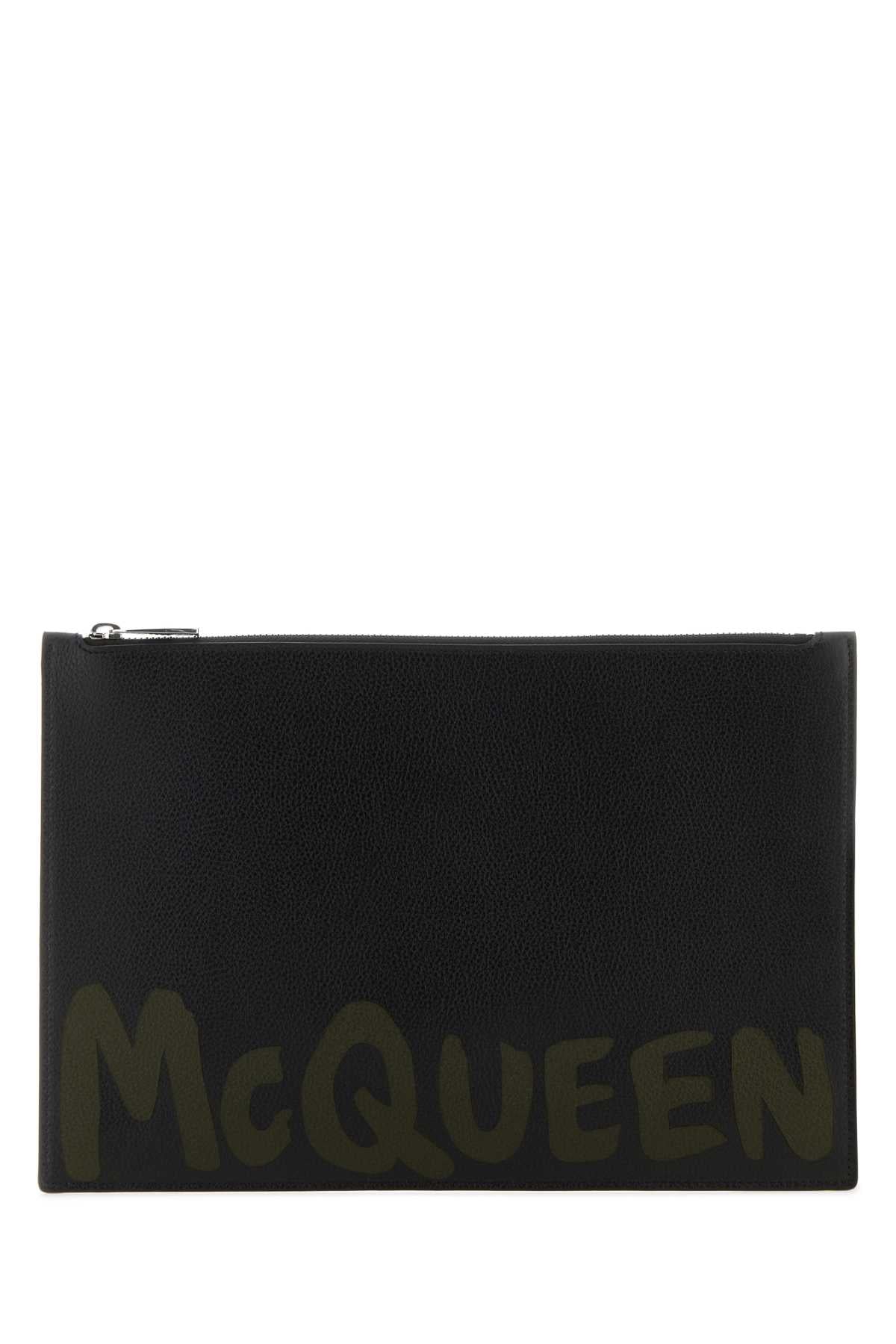 Alexander Mcqueen Beauty Clutch — Black Wallet
