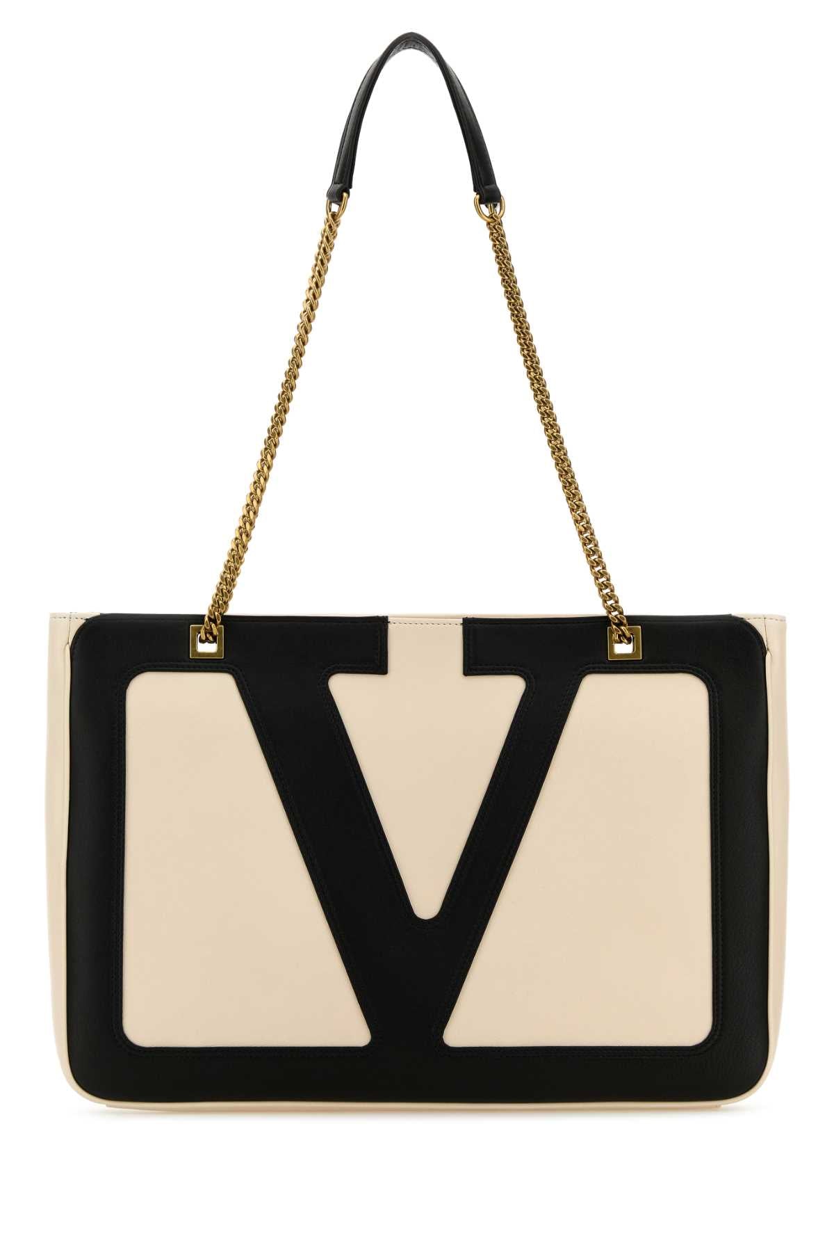 Valentino Garavani Tote Shoulder Bag — Beige