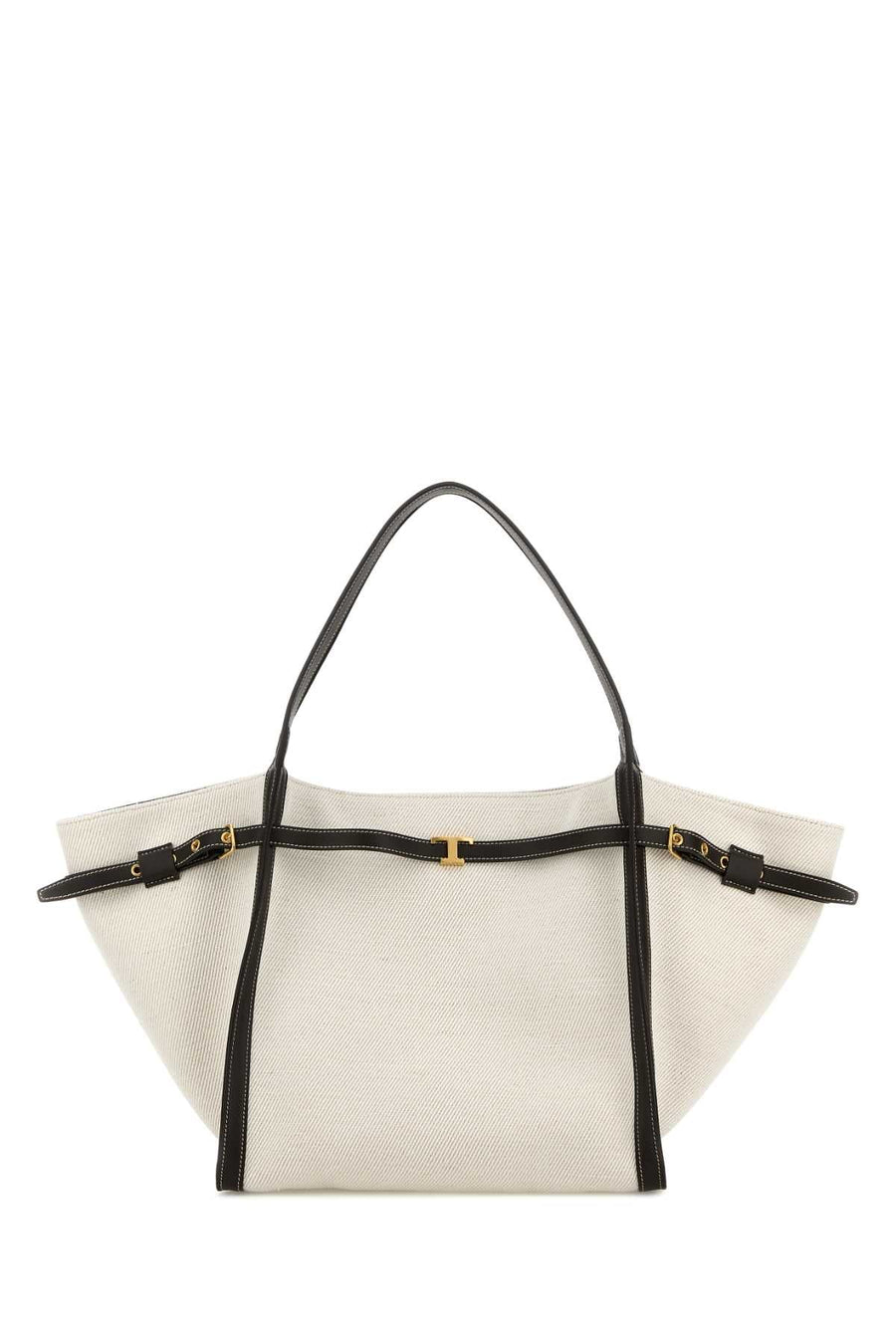 Tods Tim Shopping Shoulder Bag — White