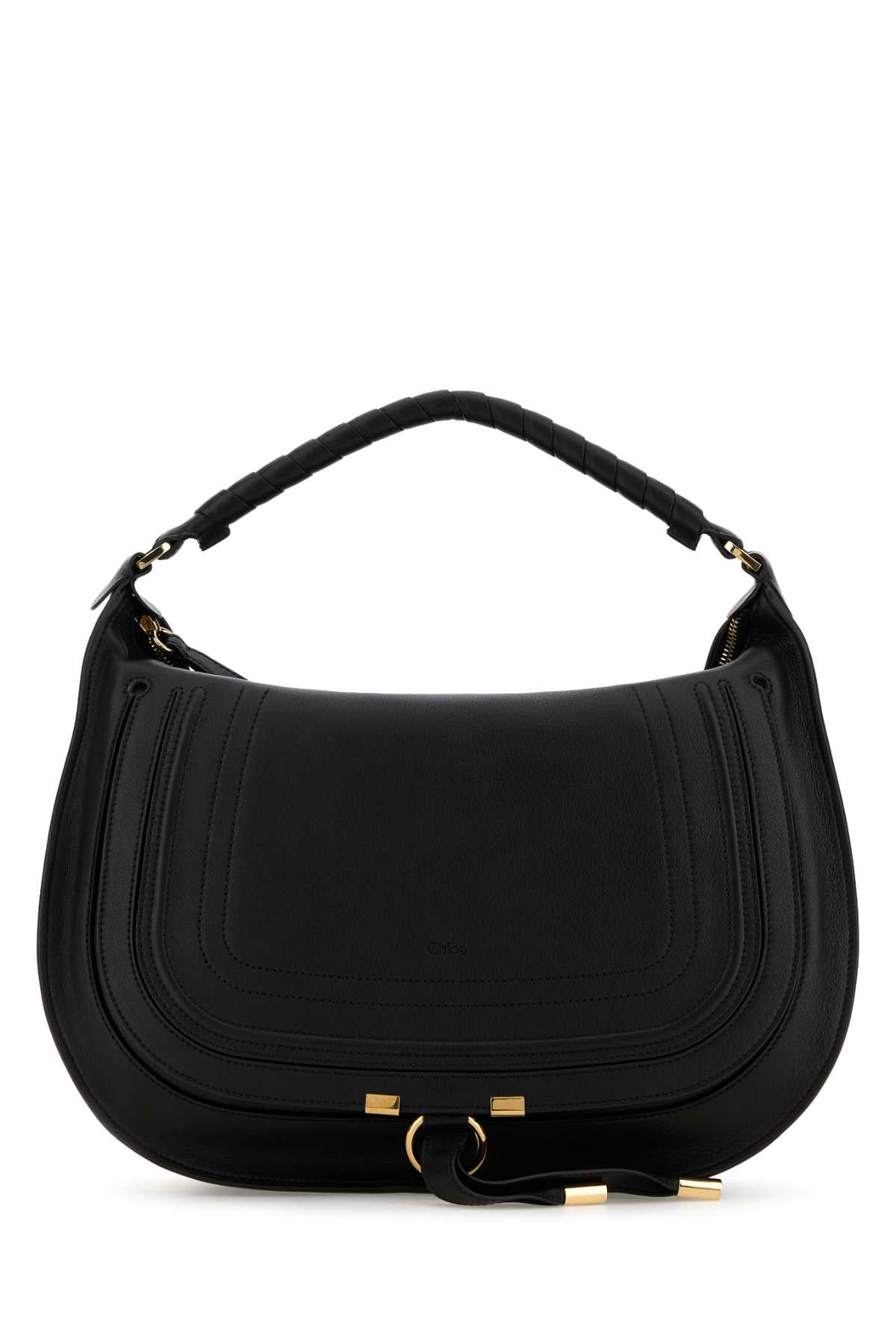Chloé Marcie Shoulder Bag — Black
