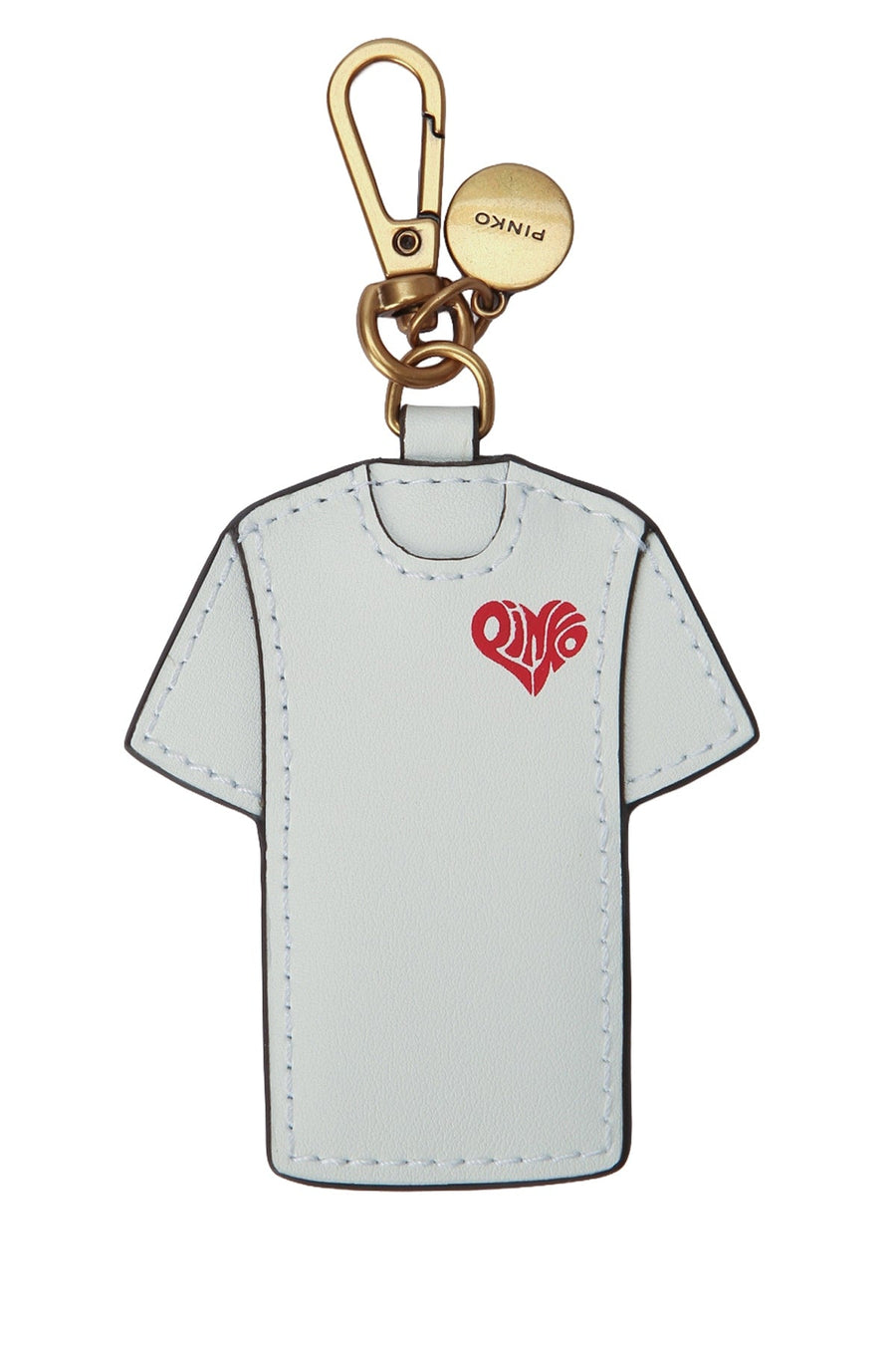 Pinko Key Case — White Leather Keychains