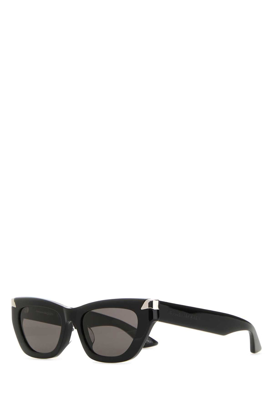 Alexander Mcqueen Occhiale Acetate Punk Rivet Sunglasses — Black Exterior