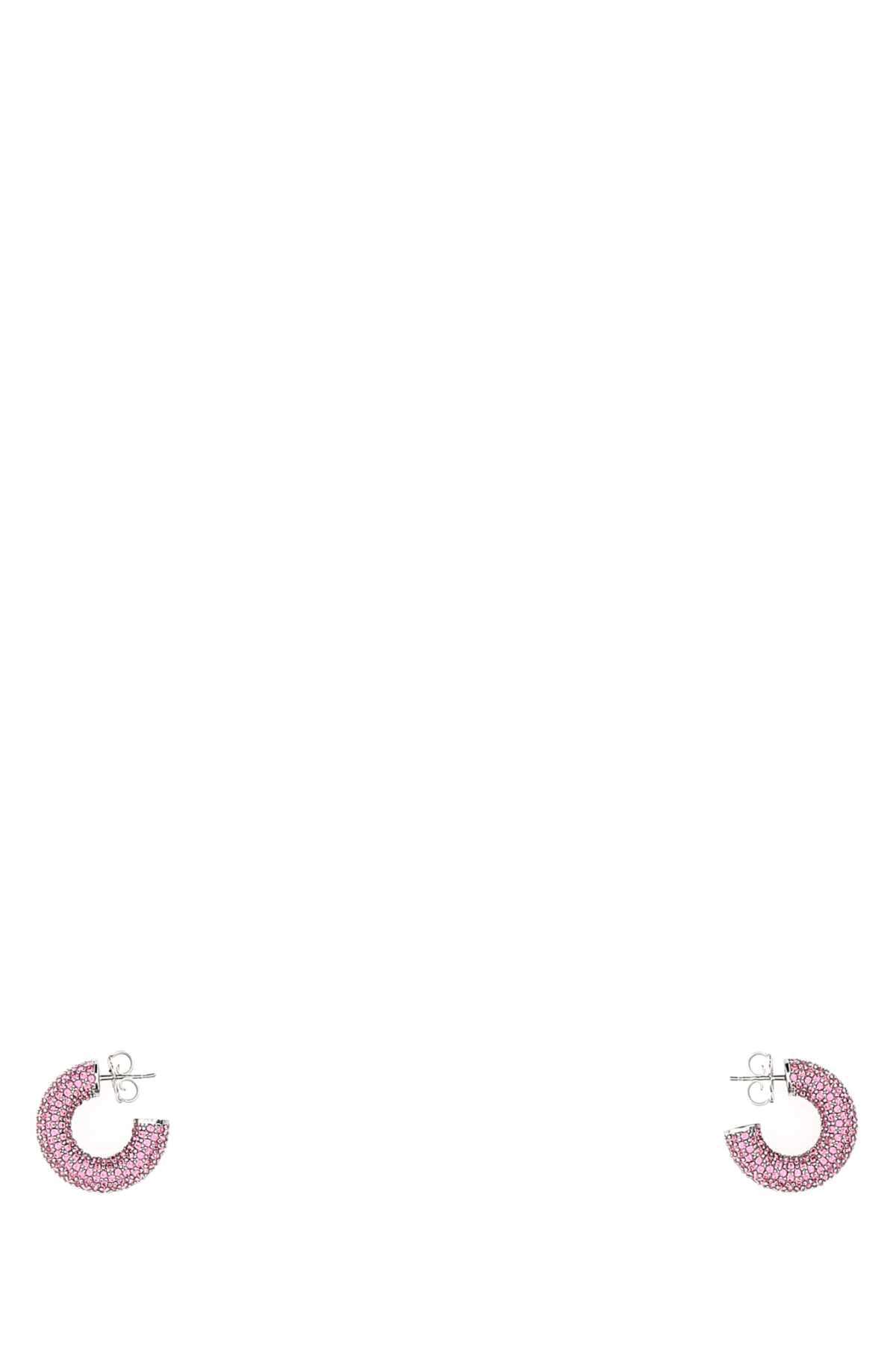 Amina Muaddi Cameron Earrings — Pink
