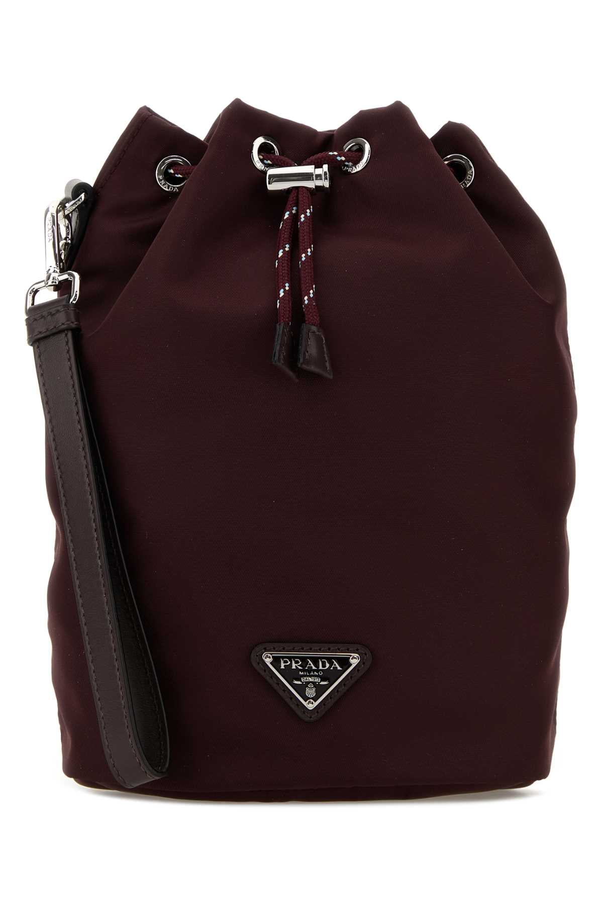 Prada Contenitori Clutch — Burgundy