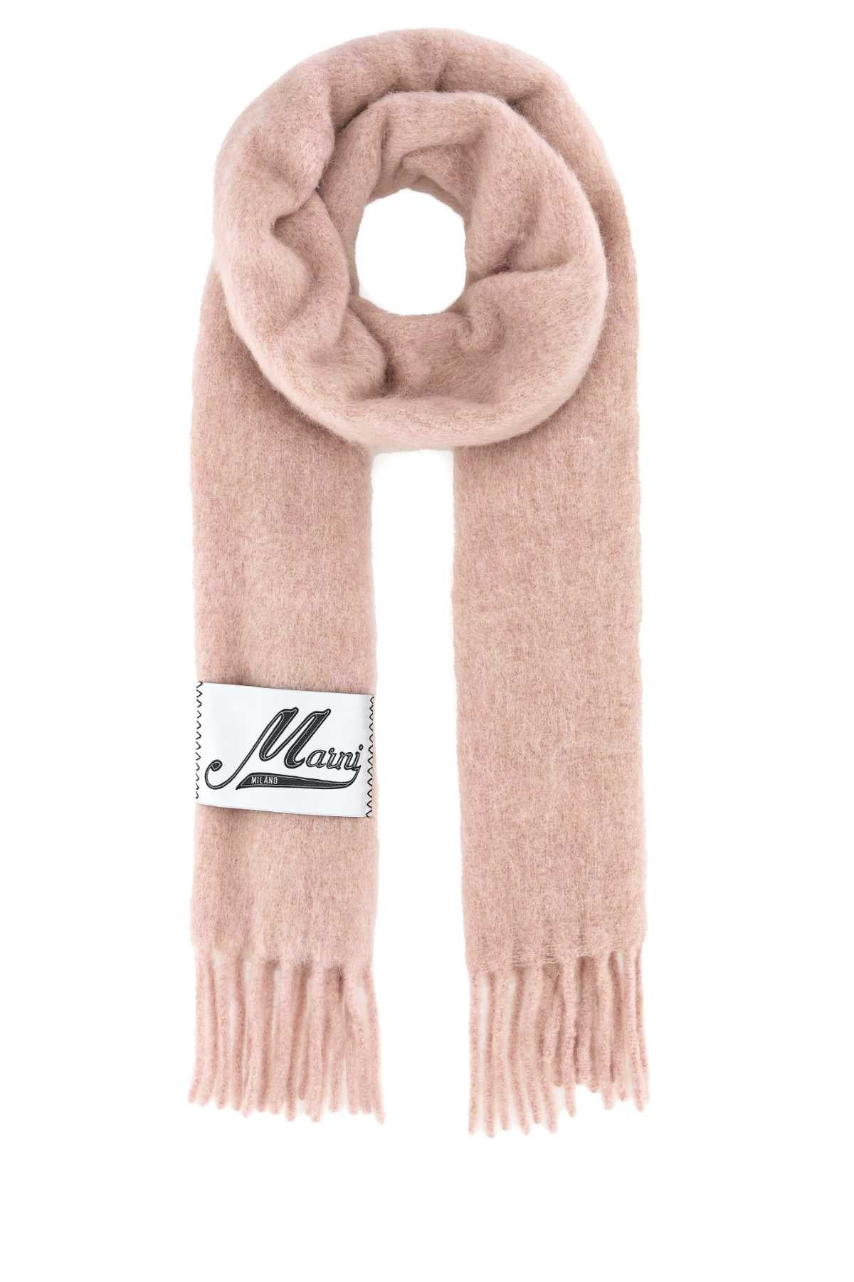 Marni Alpaca Blend Scarf — Pink Exterior: Nylon Scarfs