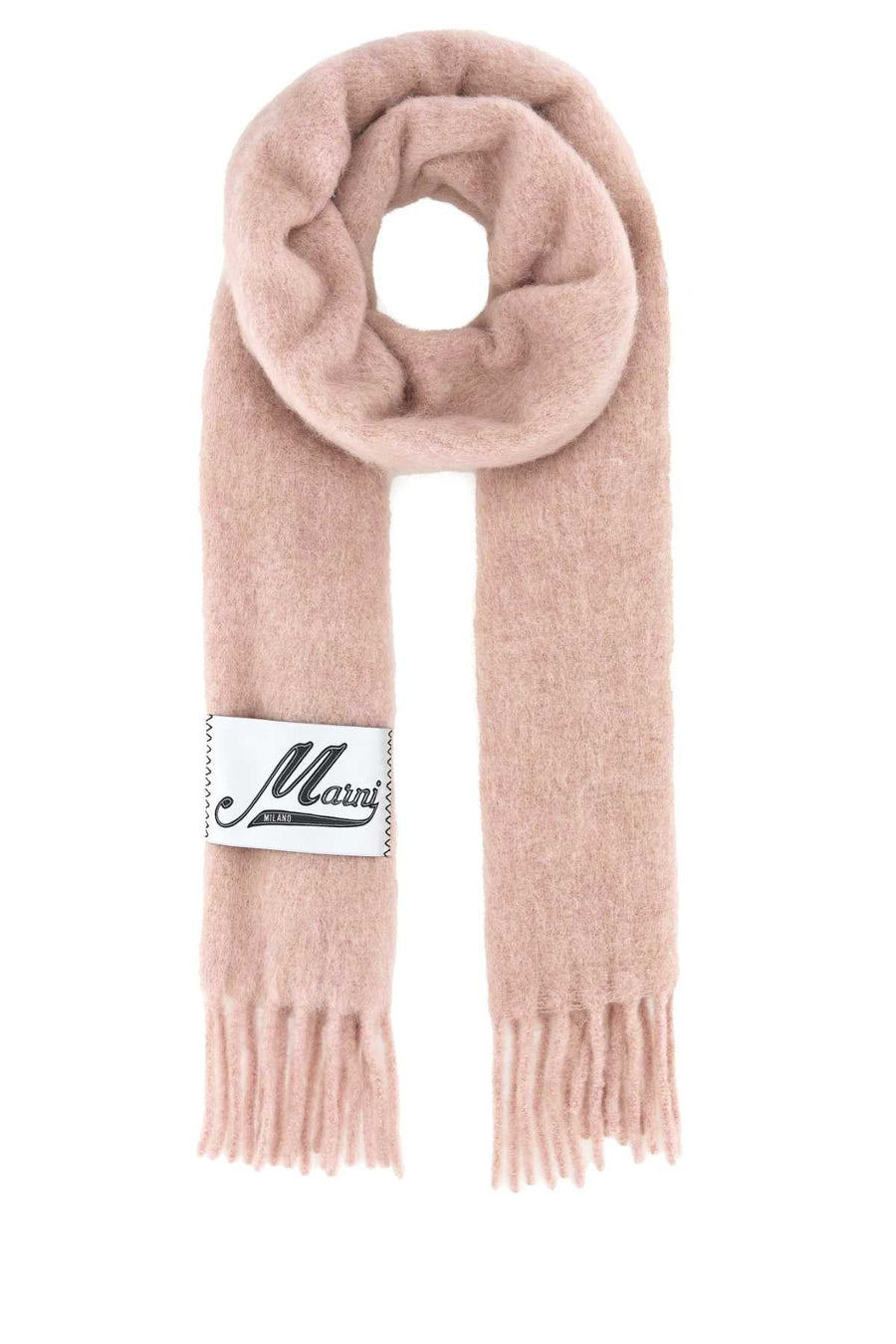 Marni Alpaca Blend Scarf — Pink Exterior: Nylon Scarfs