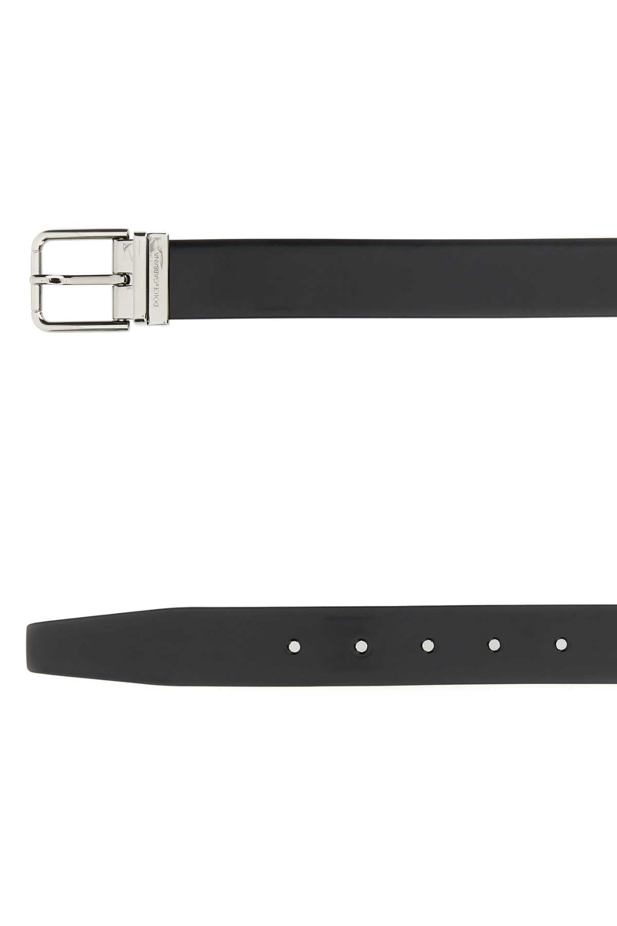 Dolce & Gabbana Shiny Belt — Black