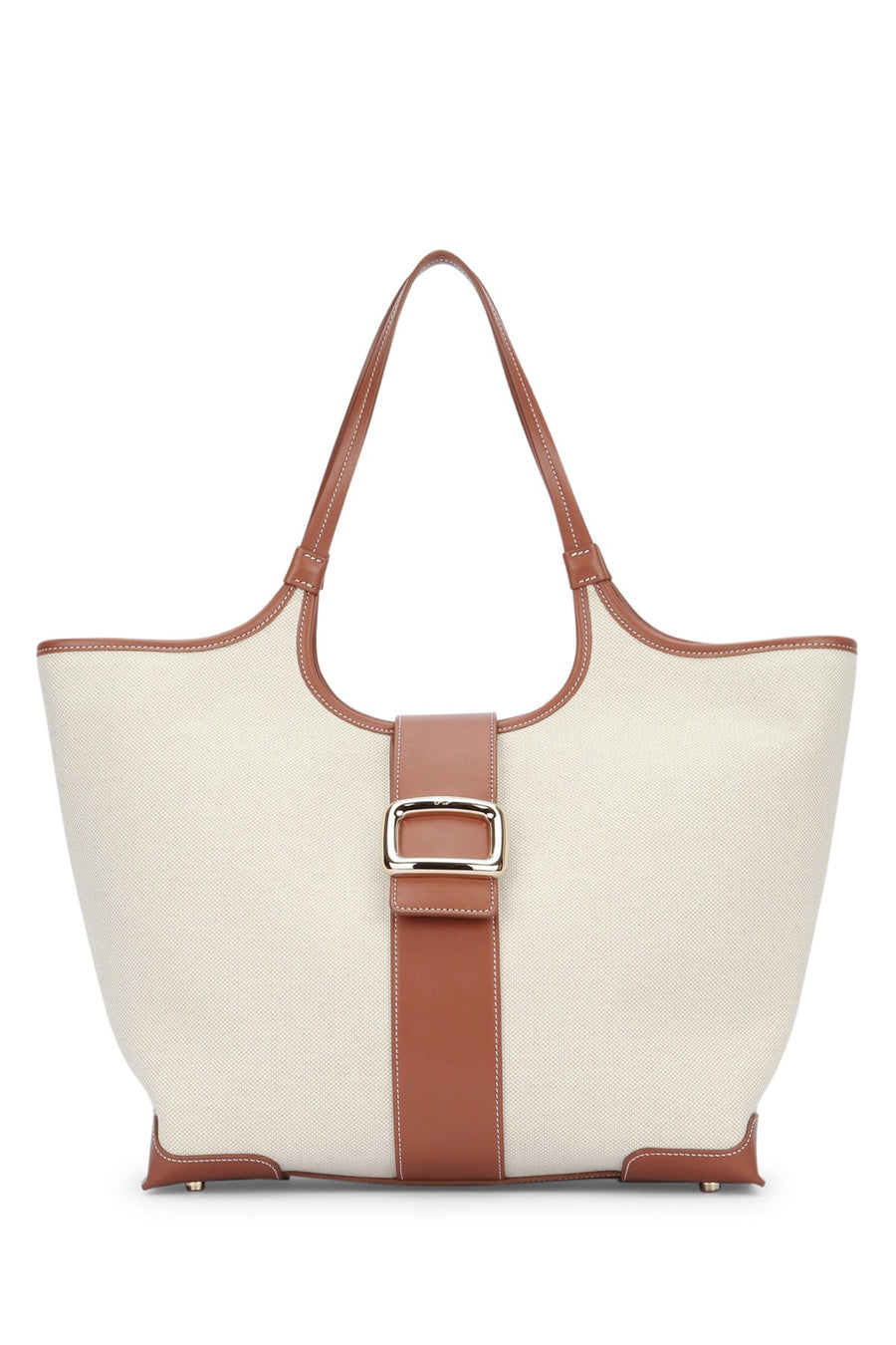Roger Vivier Shoulder Bag — Beige Canvas