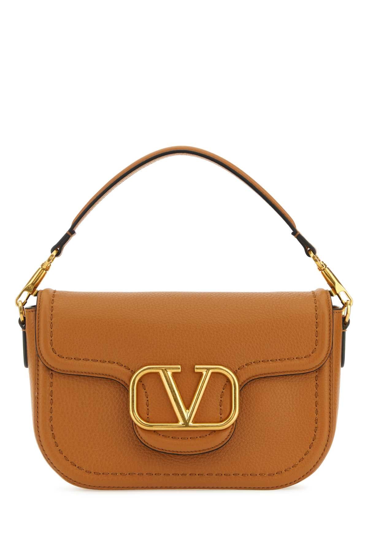 Valentino Garavani Shoulder Bag — Beige Calf Leather - Bos Taurus