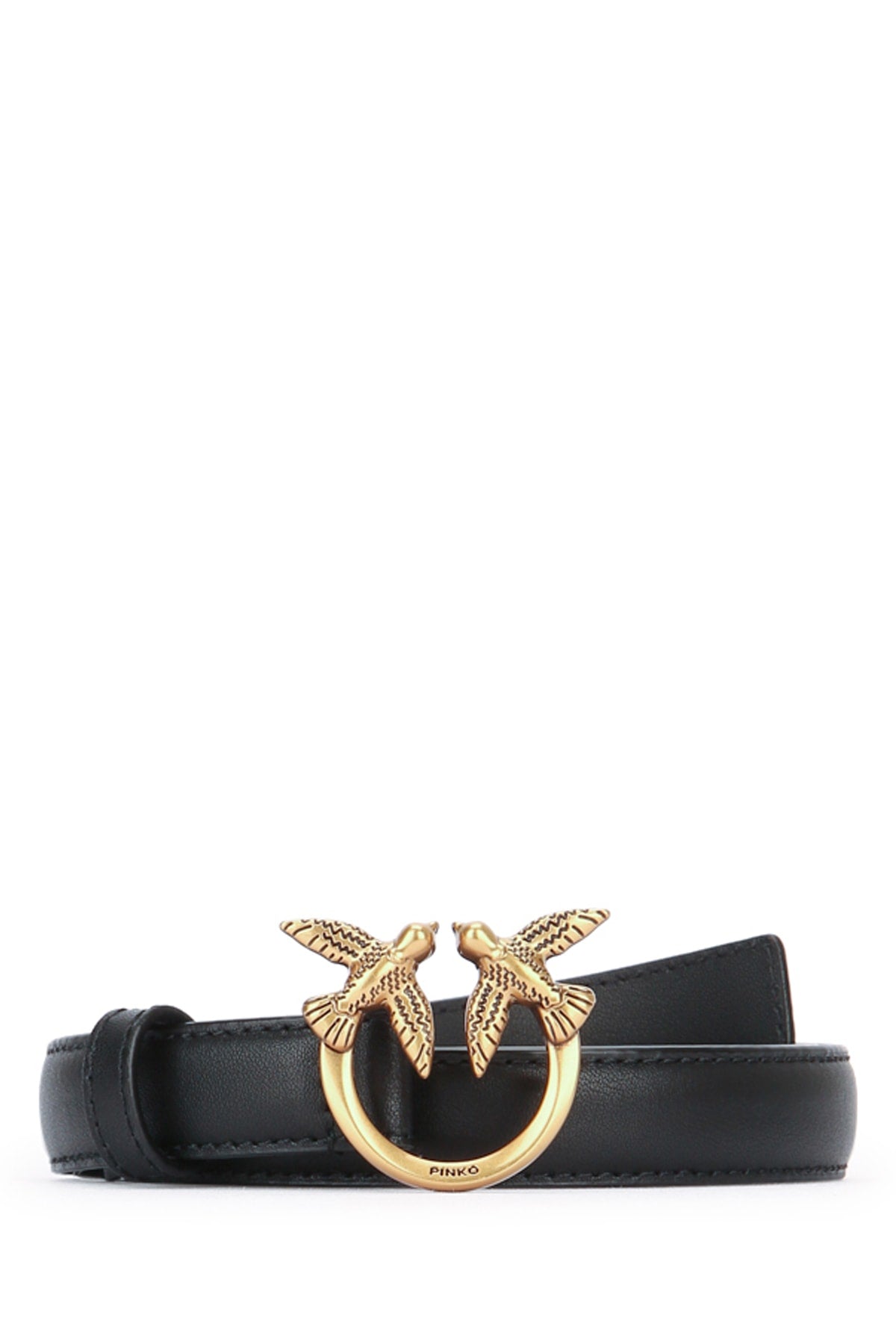 Pinko Belt — Black Leather