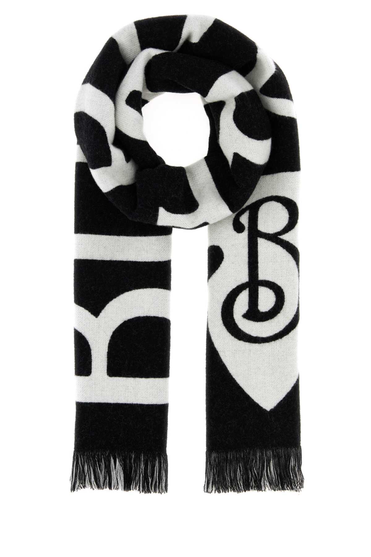 Burberry Scarf — Black Wool Scarfs