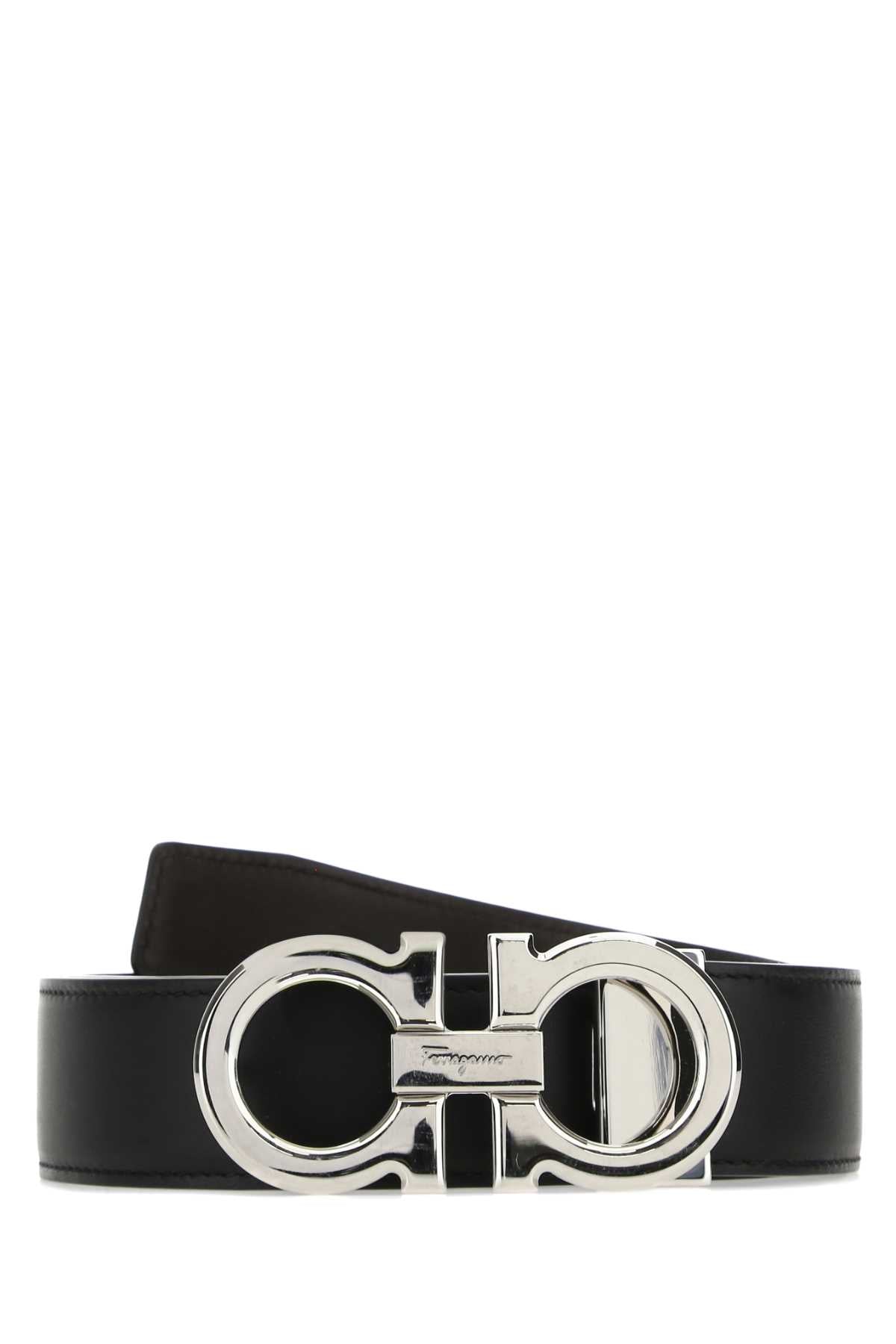 Ferragamo Double Adjus Belt — Black Calf