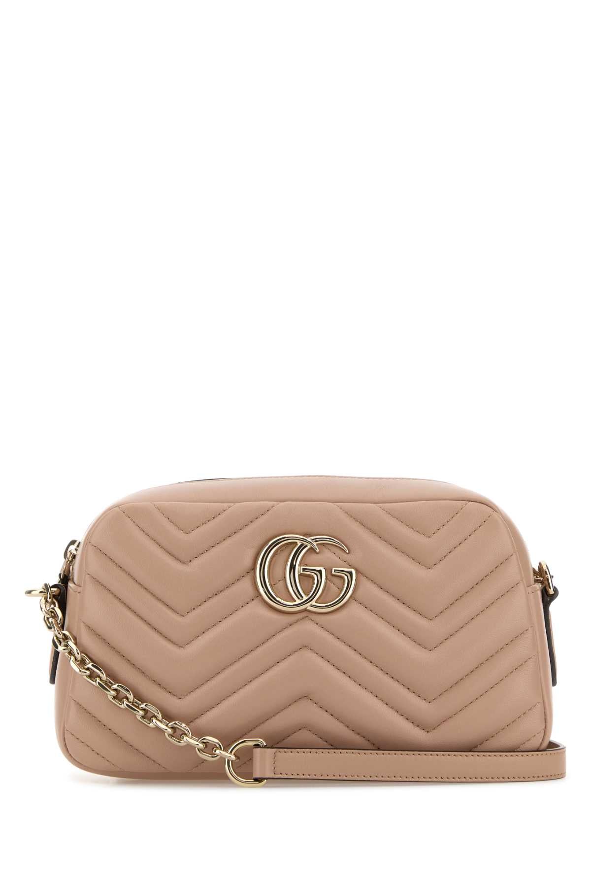 Gucci Gg Marmont Crossbody Bag — Beige Lamb