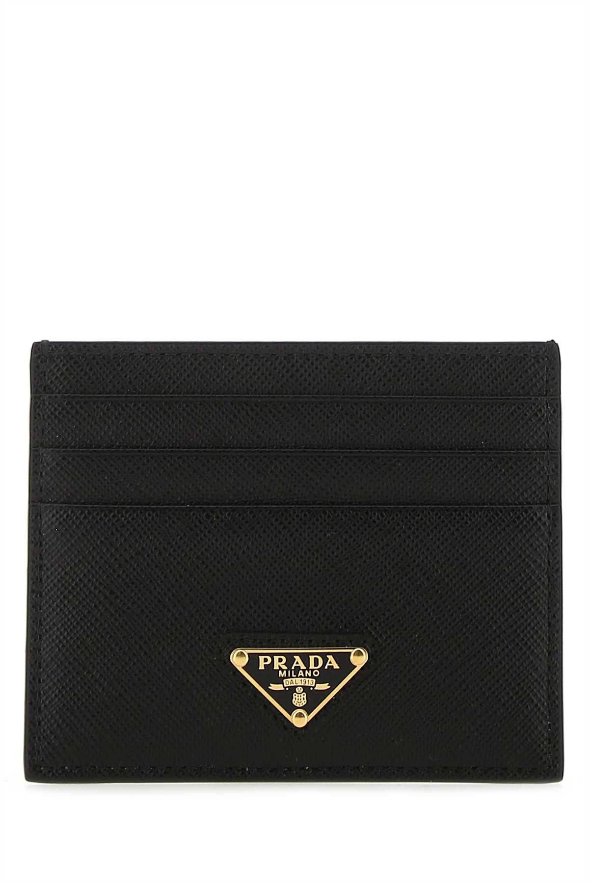 Prada Saffiano Leather Card Case — Black Vitello Cases