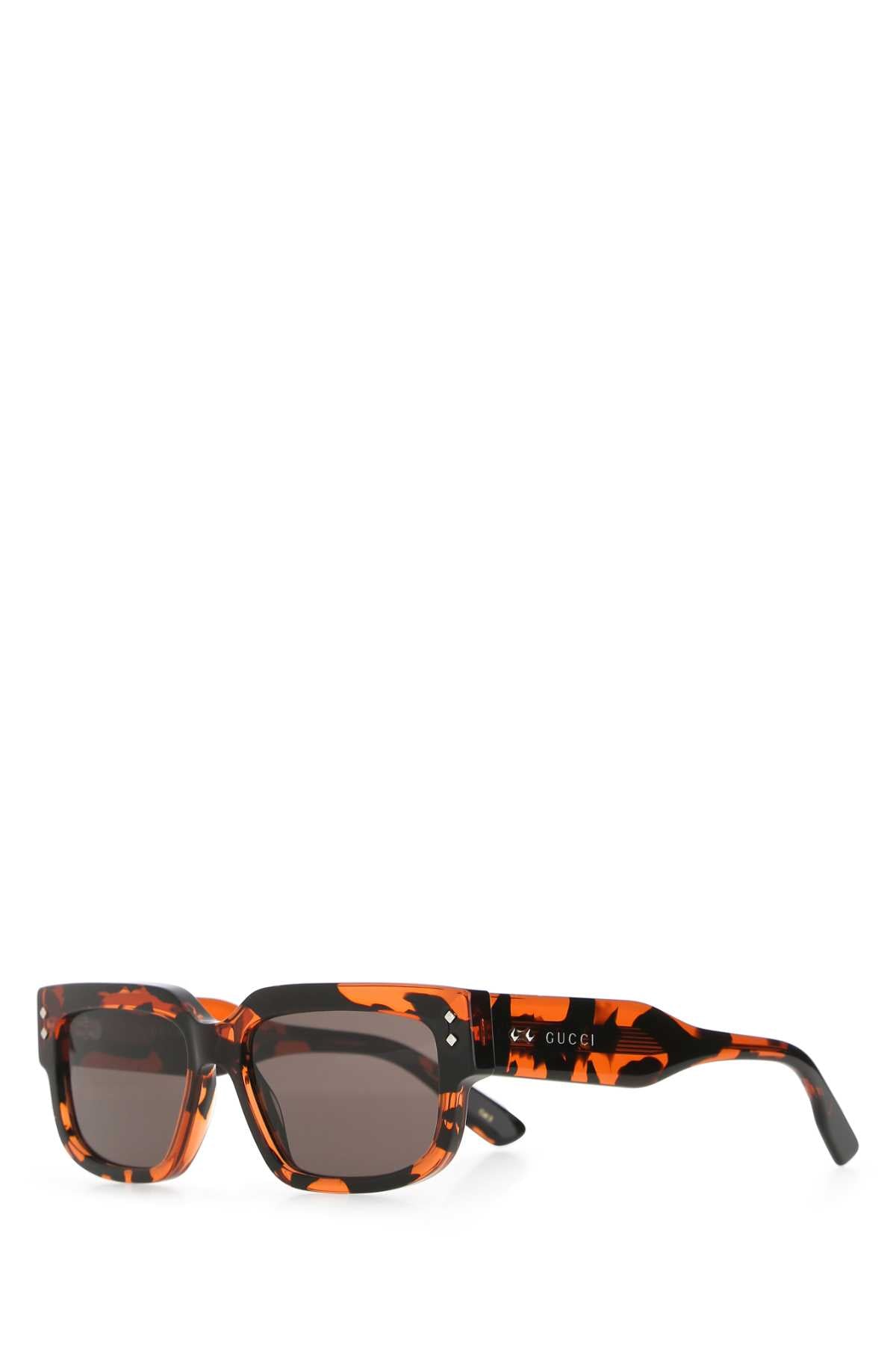 Gucci Tortoiseshell Acetate Sunglasses — Orange Exterior