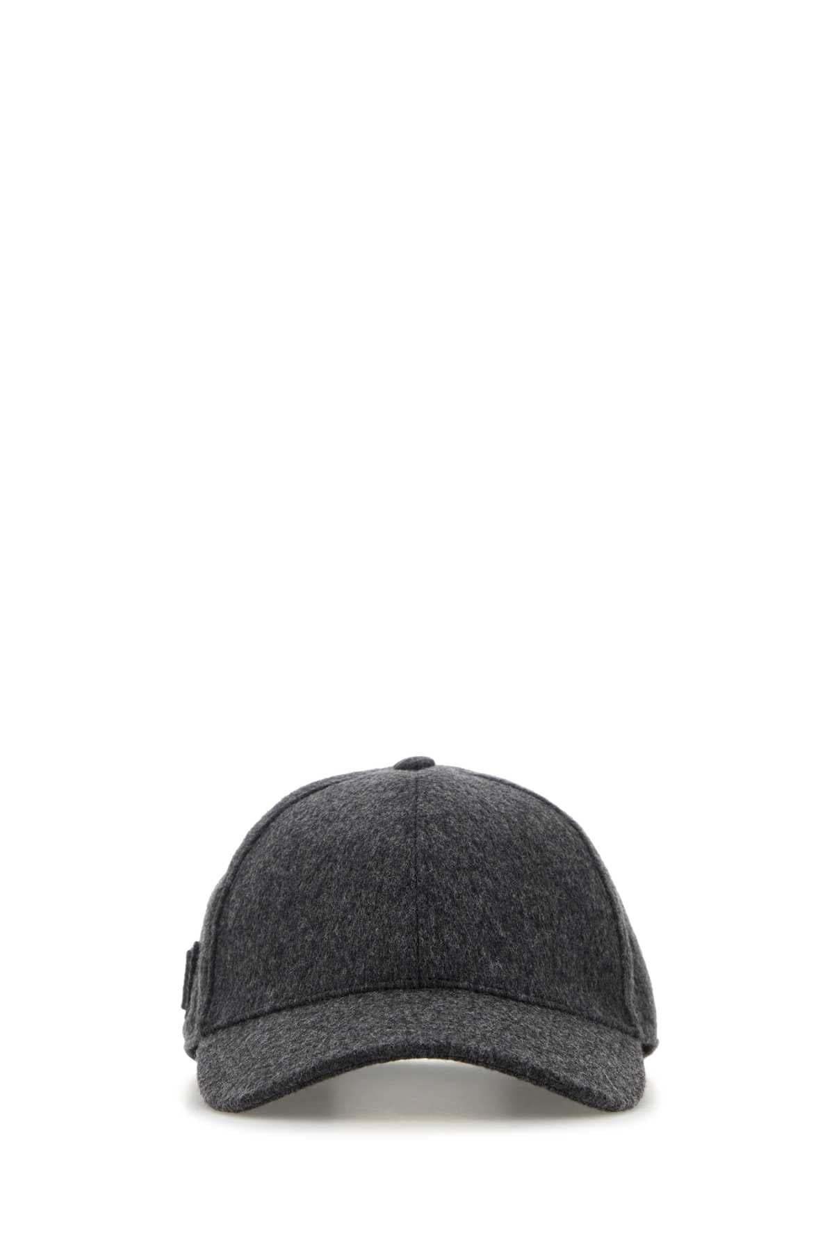 Prada Hat Flannel Baseball Cap — Gray Caps