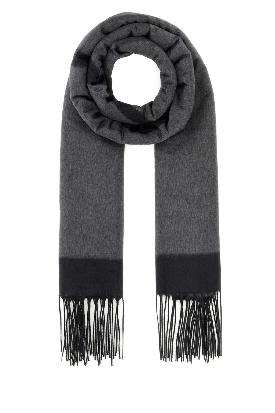 Saint Laurent Jacquard Scarf — Gray Exterior: Silk Scarfs