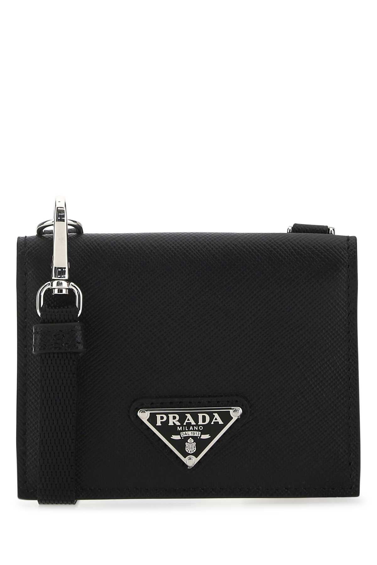 Prada Carte Card Case — Black Vitello Wallet