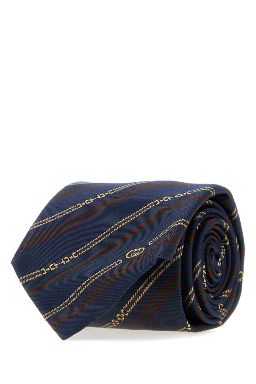 Gucci Vintage Necktie — Navy Silk Fabric Neckties