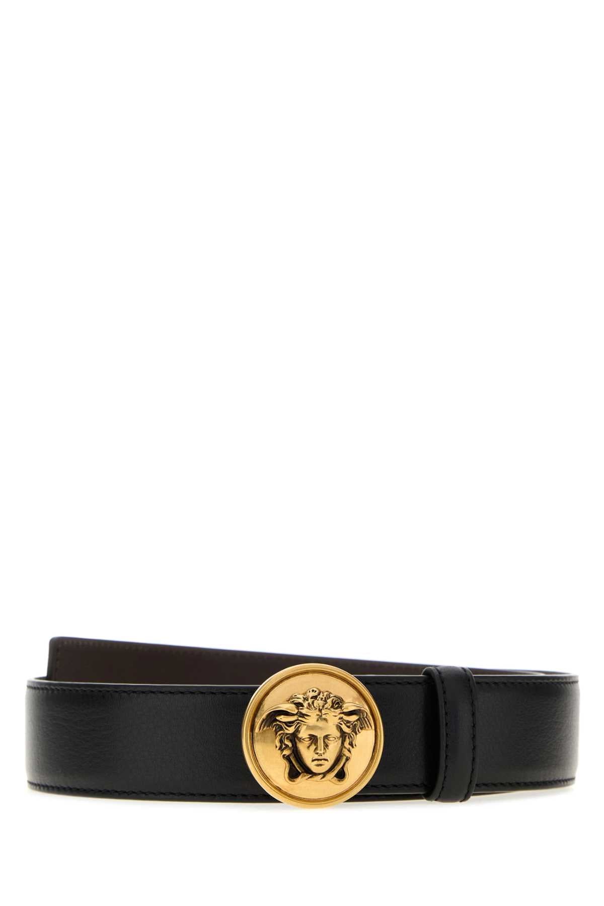 Versace Calf Belt — Black