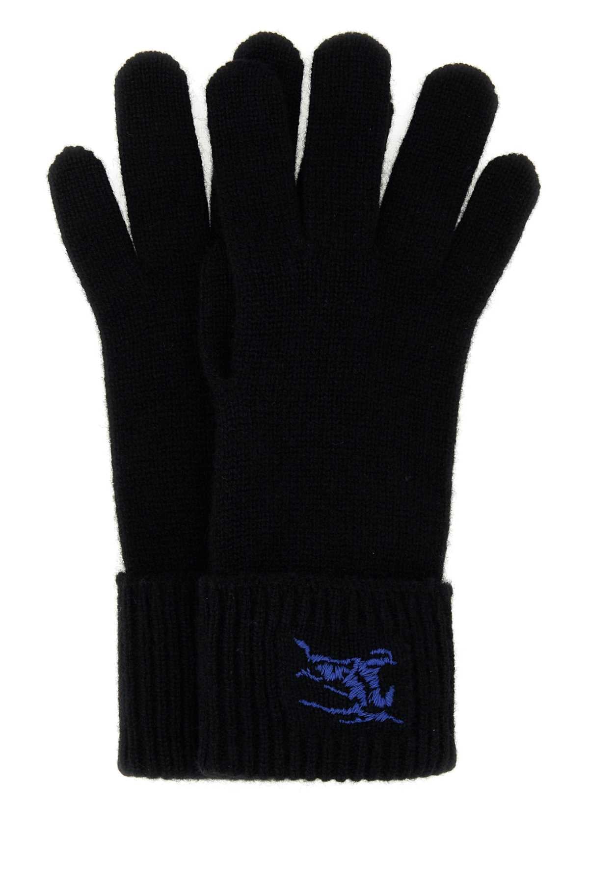 Burberry Cashmere Blend Gloves — Black Exterior: Nylon