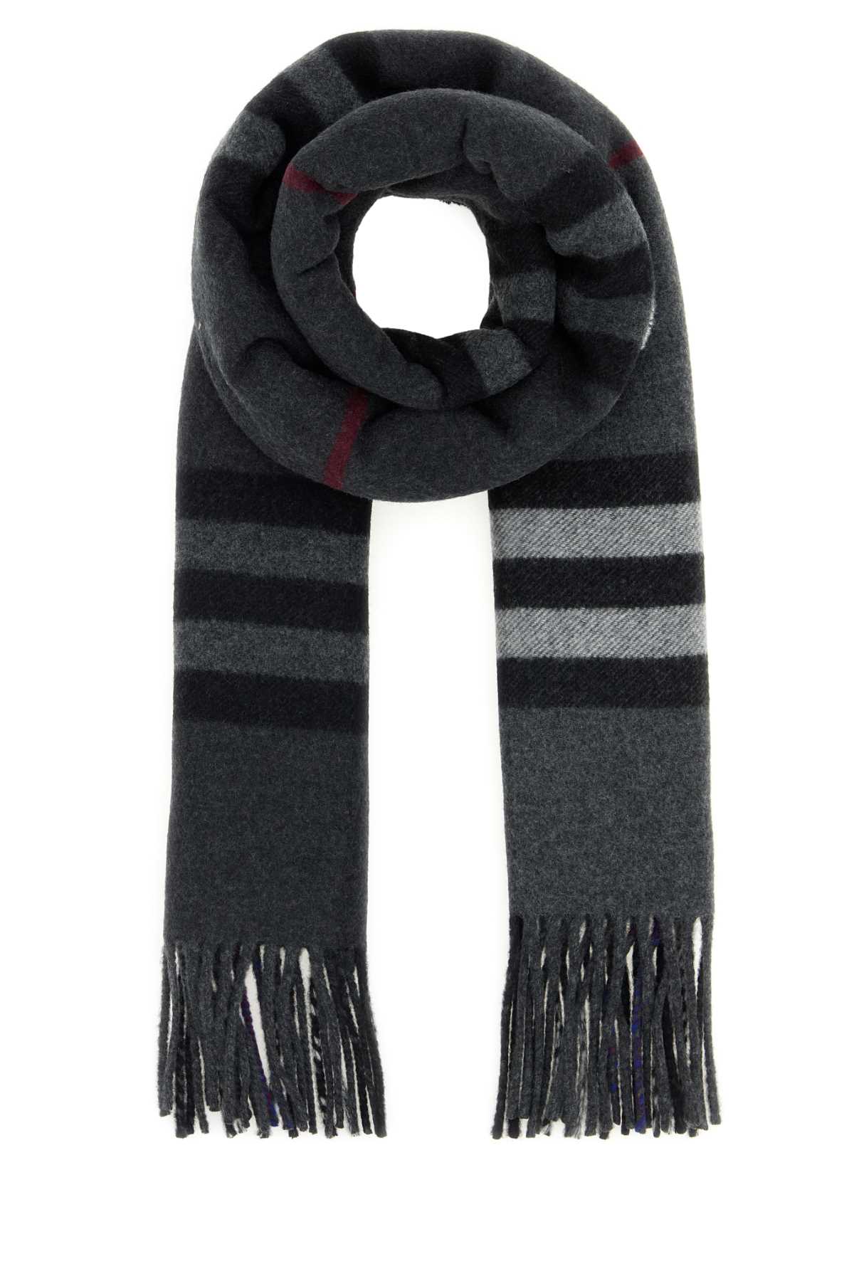 Burberry Double Scarf — Gray Exterior: Cashmere Scarfs